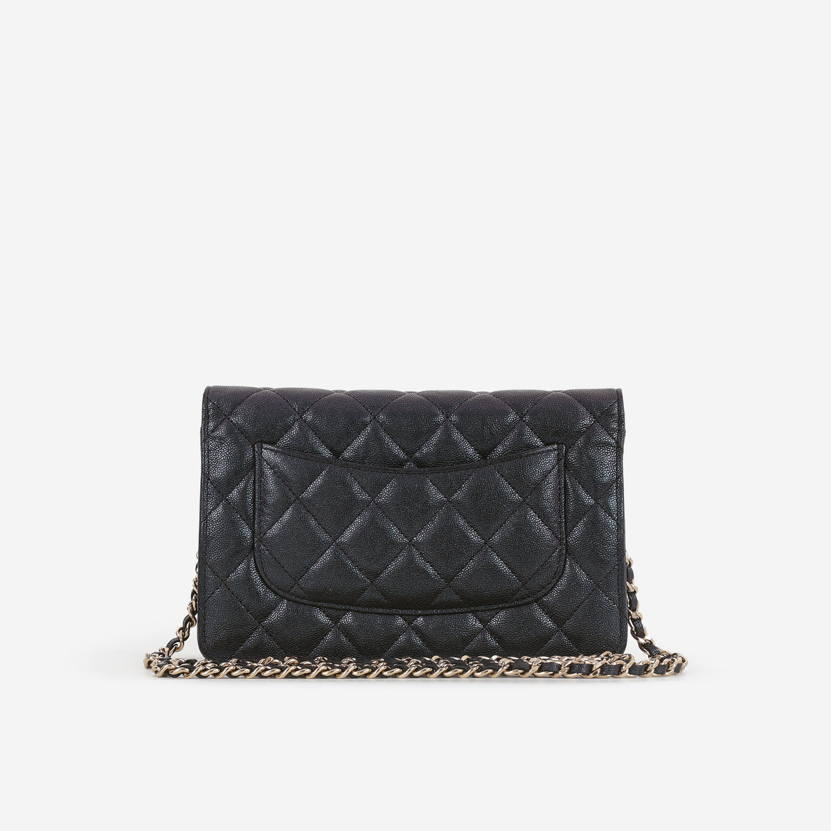 Chanel Classic Wallet on Chain - Black Iridescent Caviar | Gold Hardware