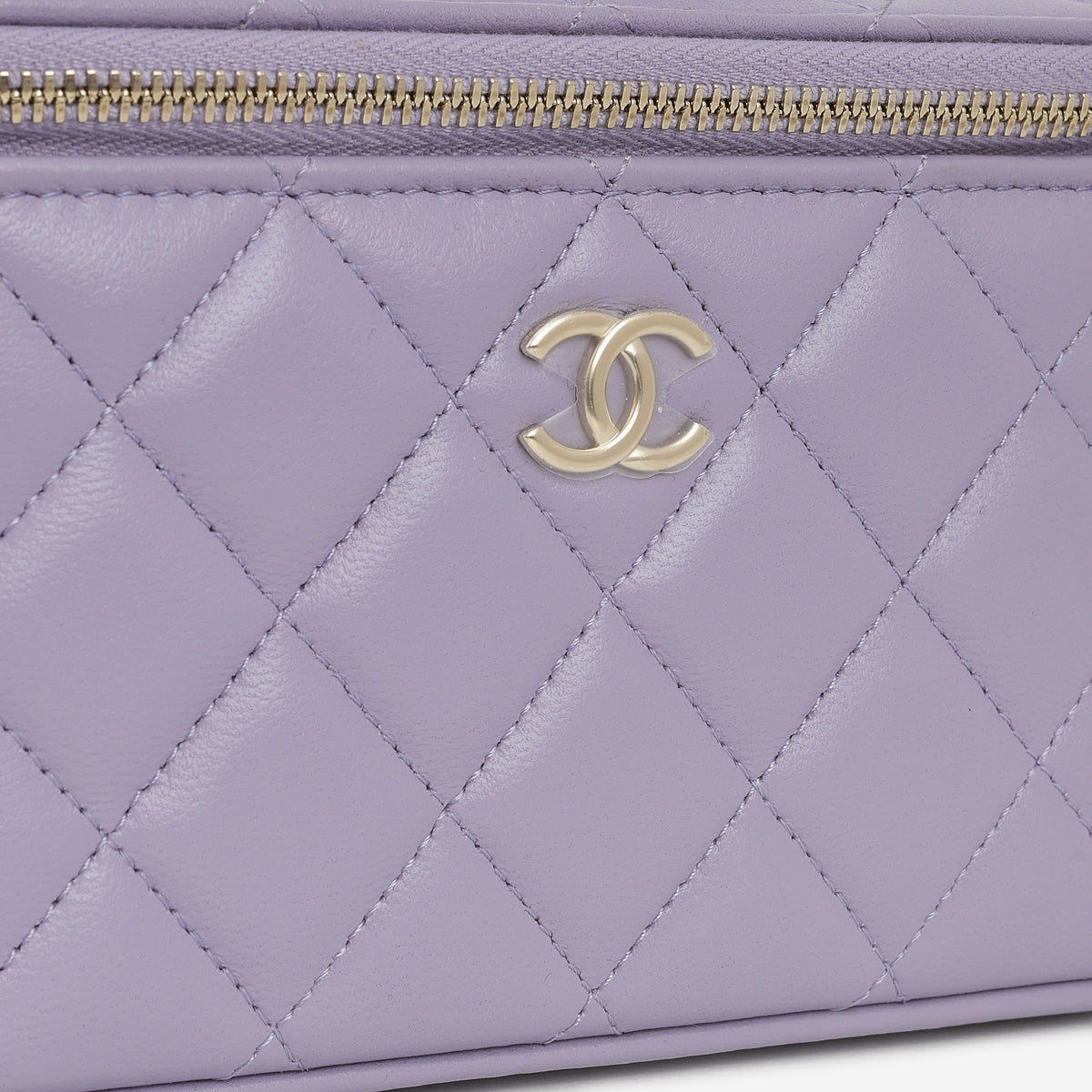 Chanel Small Vanity Top Handle - Lilac Lambskin | Champagne Gold Hardware