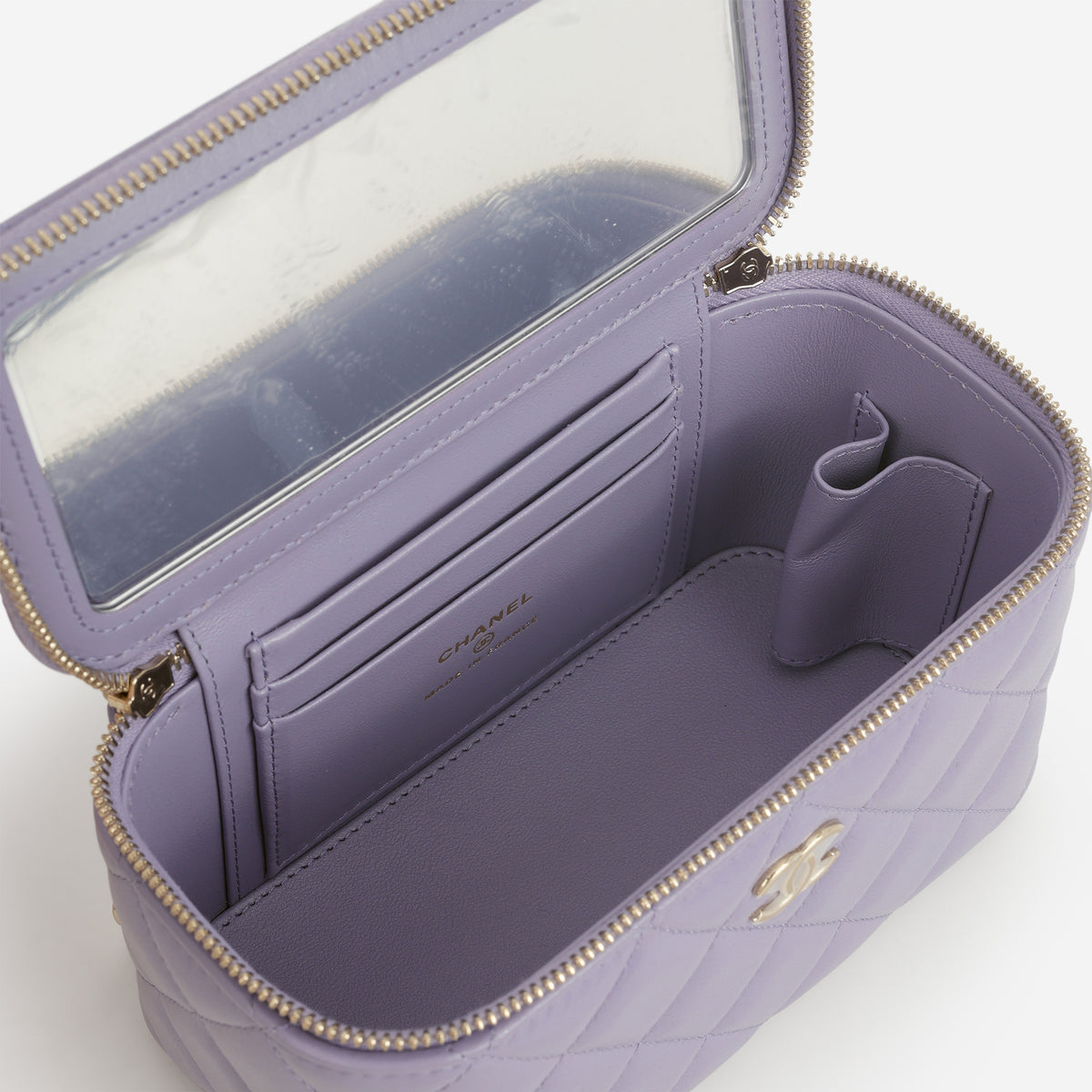 Chanel Small Vanity Top Handle - Lilac Lambskin | Champagne Gold Hardware