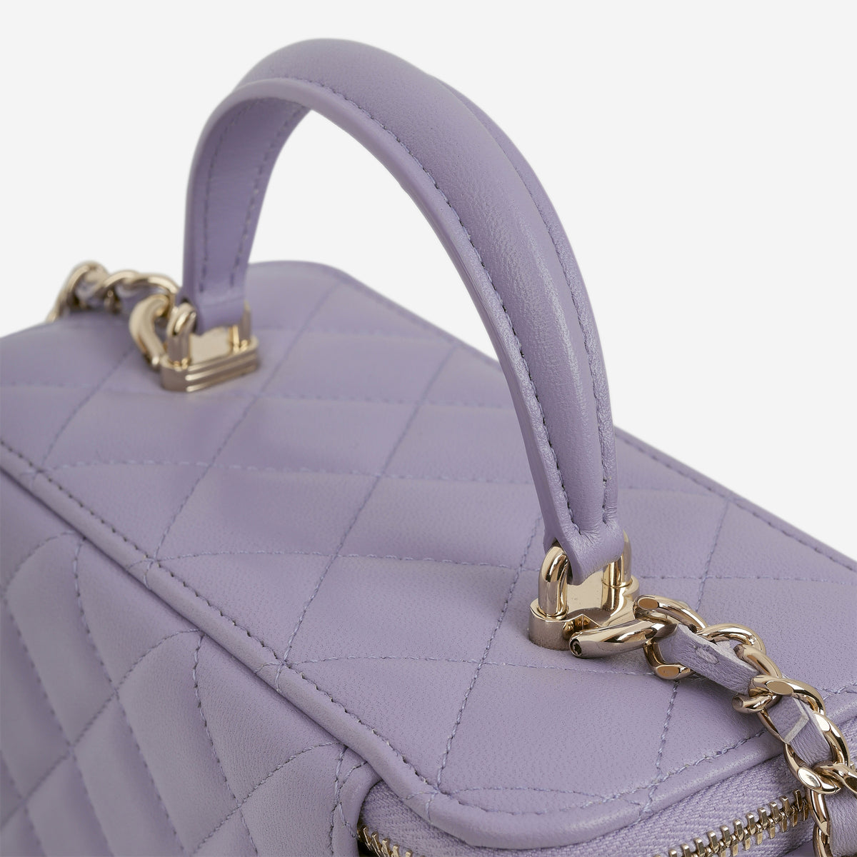 Chanel Small Vanity Top Handle - Lilac Lambskin | Champagne Gold Hardware
