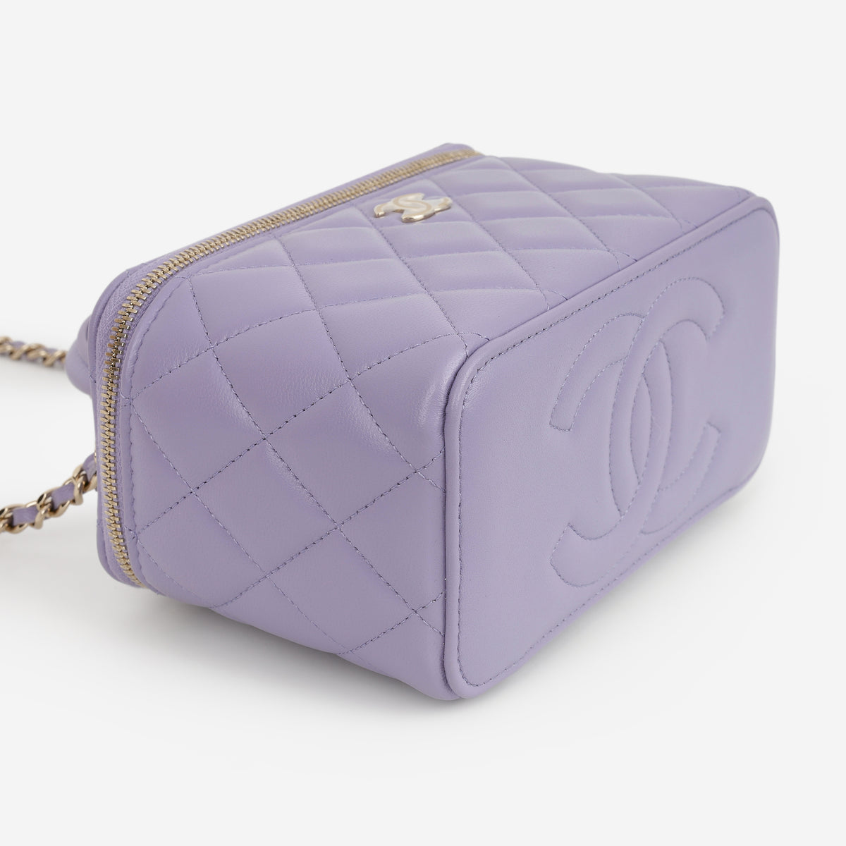 Chanel Small Vanity Top Handle - Lilac Lambskin | Champagne Gold Hardware