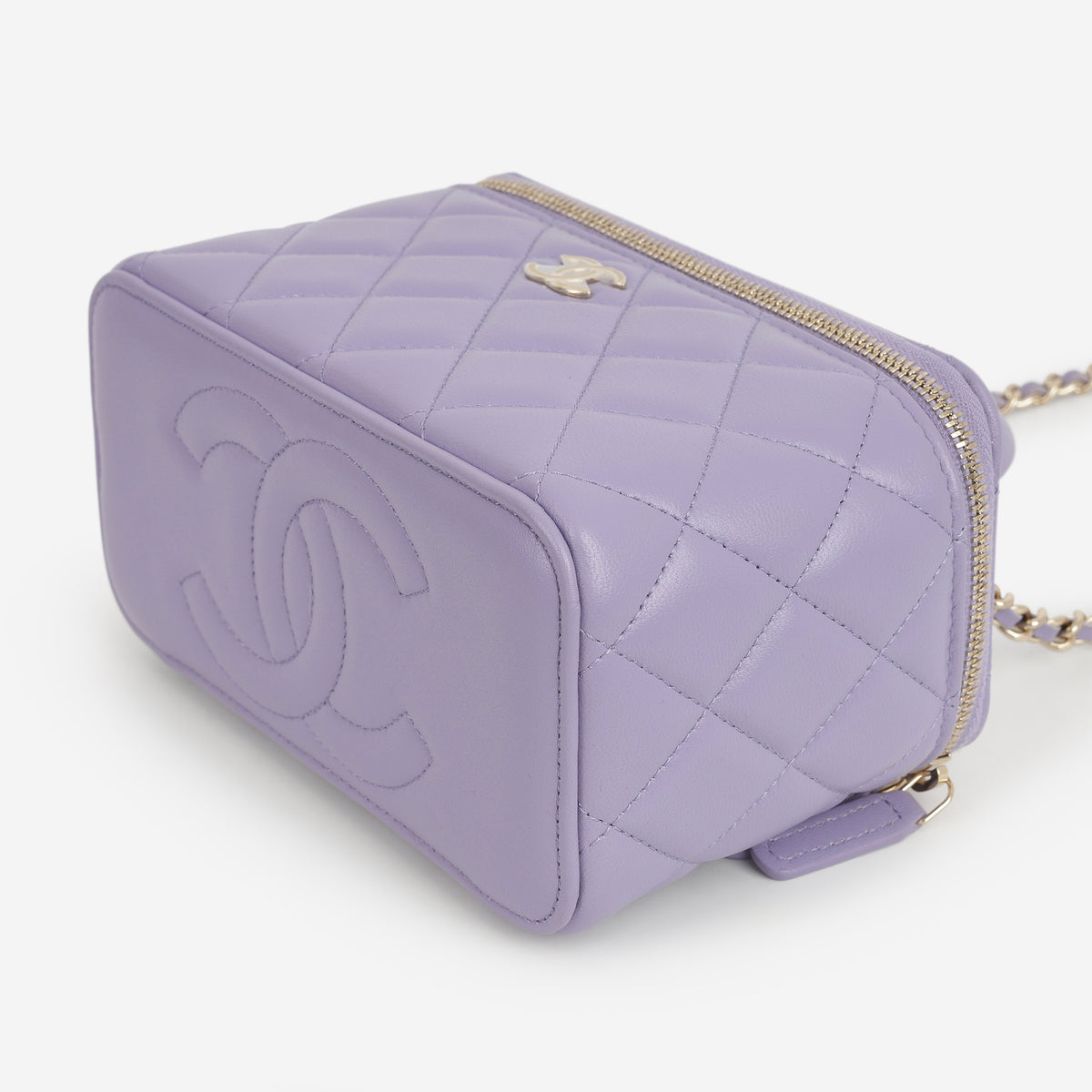 Chanel Small Vanity Top Handle - Lilac Lambskin | Champagne Gold Hardware
