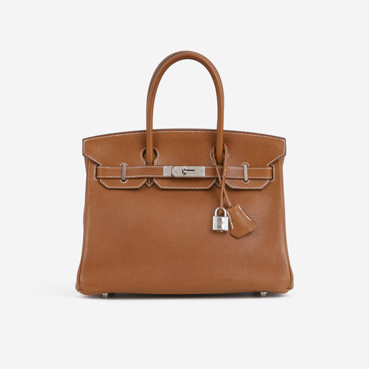 Hermès Birkin 30 - Fauve Barenia Faubourg | Palladium Hardware