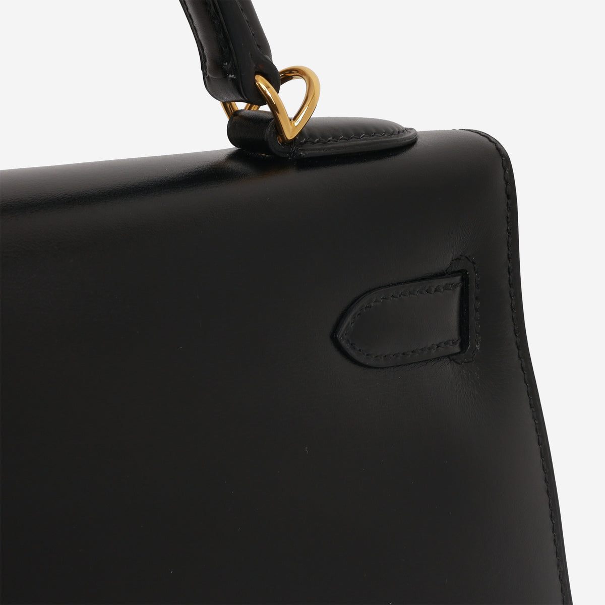 Hermès Vintage Kelly 32 Sellier - Black Box | Gold Hardware
