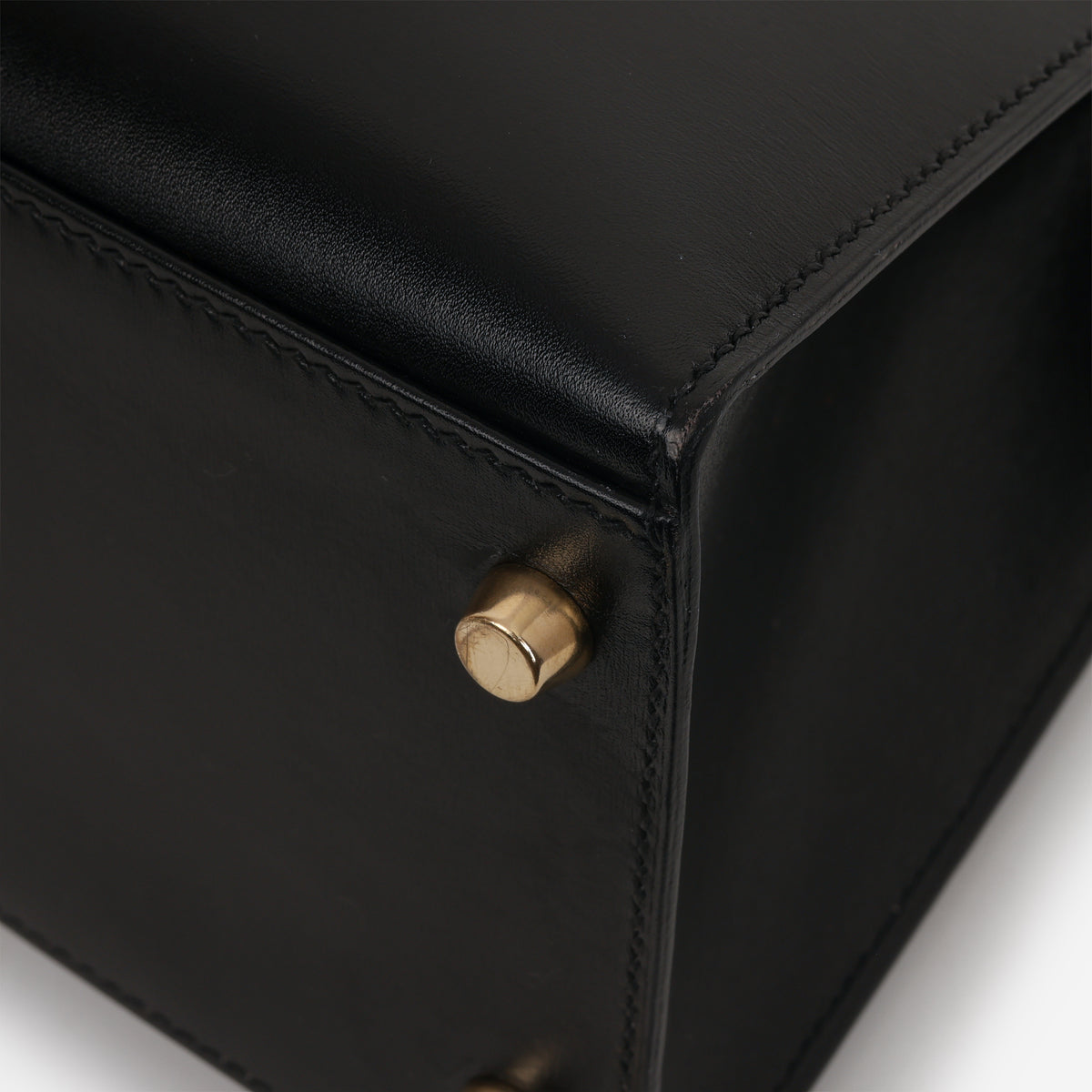 Hermès Vintage Kelly 32 Sellier - Black Box | Gold Hardware