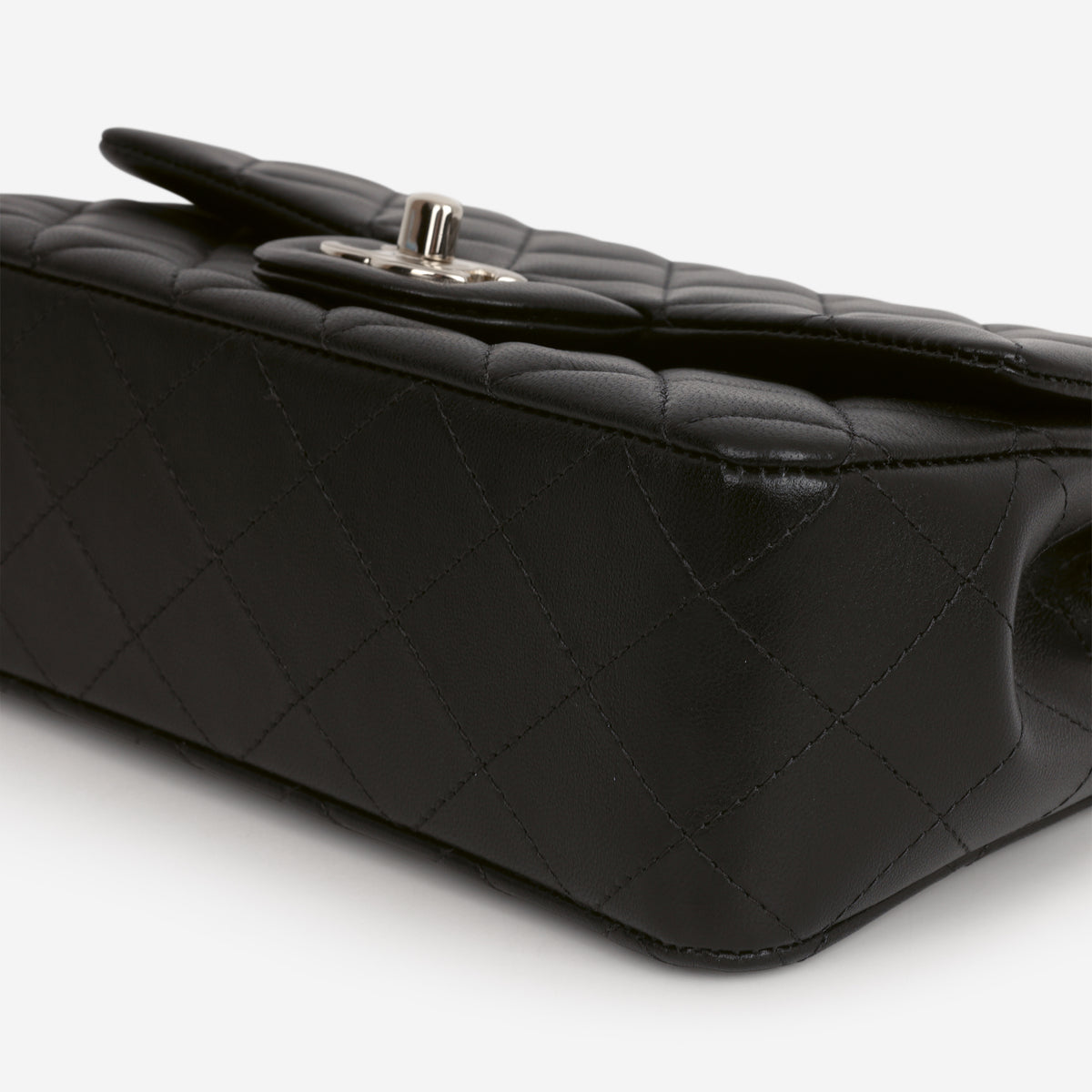 Chanel Mini Rectangular - Black Lambskin | Champagne Gold Hardware