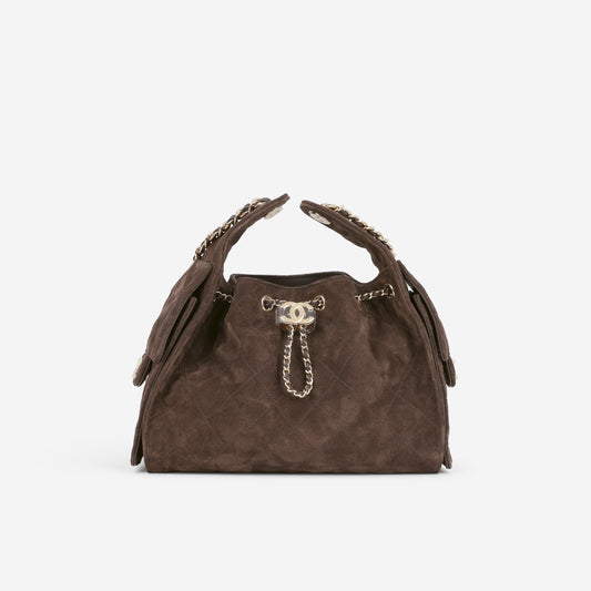 Chanel Mini 25 Hobo - Brown Suede | Polished Gold Hardware