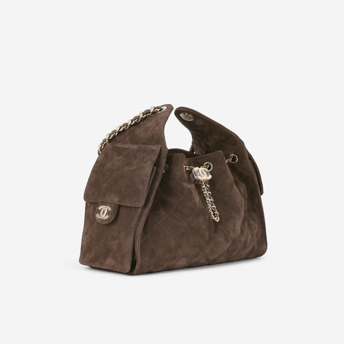 Chanel Mini 25 Hobo - Brown Suede | Polished Gold Hardware