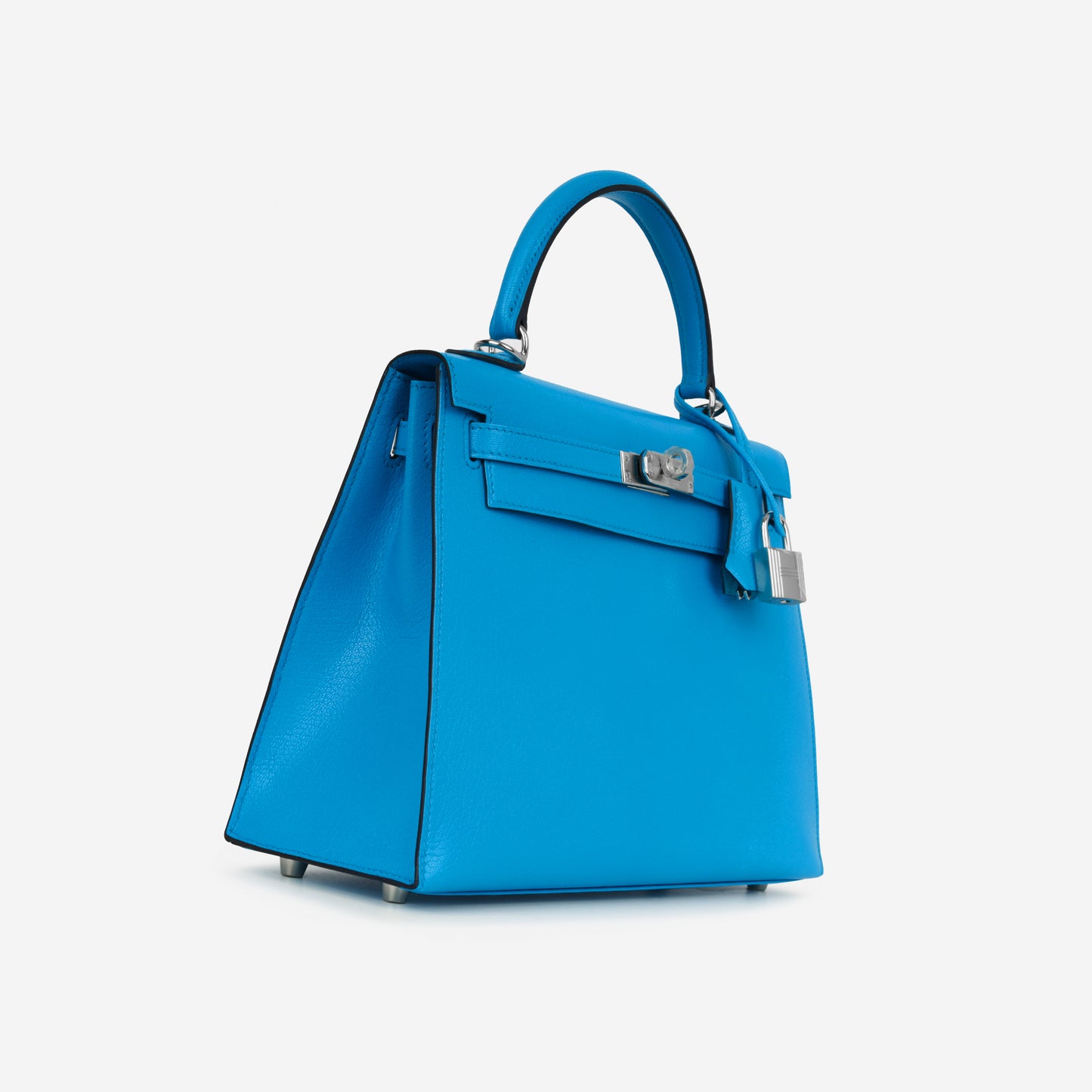 Hermès Kelly 25 - Bleu Frida Chevre Chamkila | Palladium Hardware