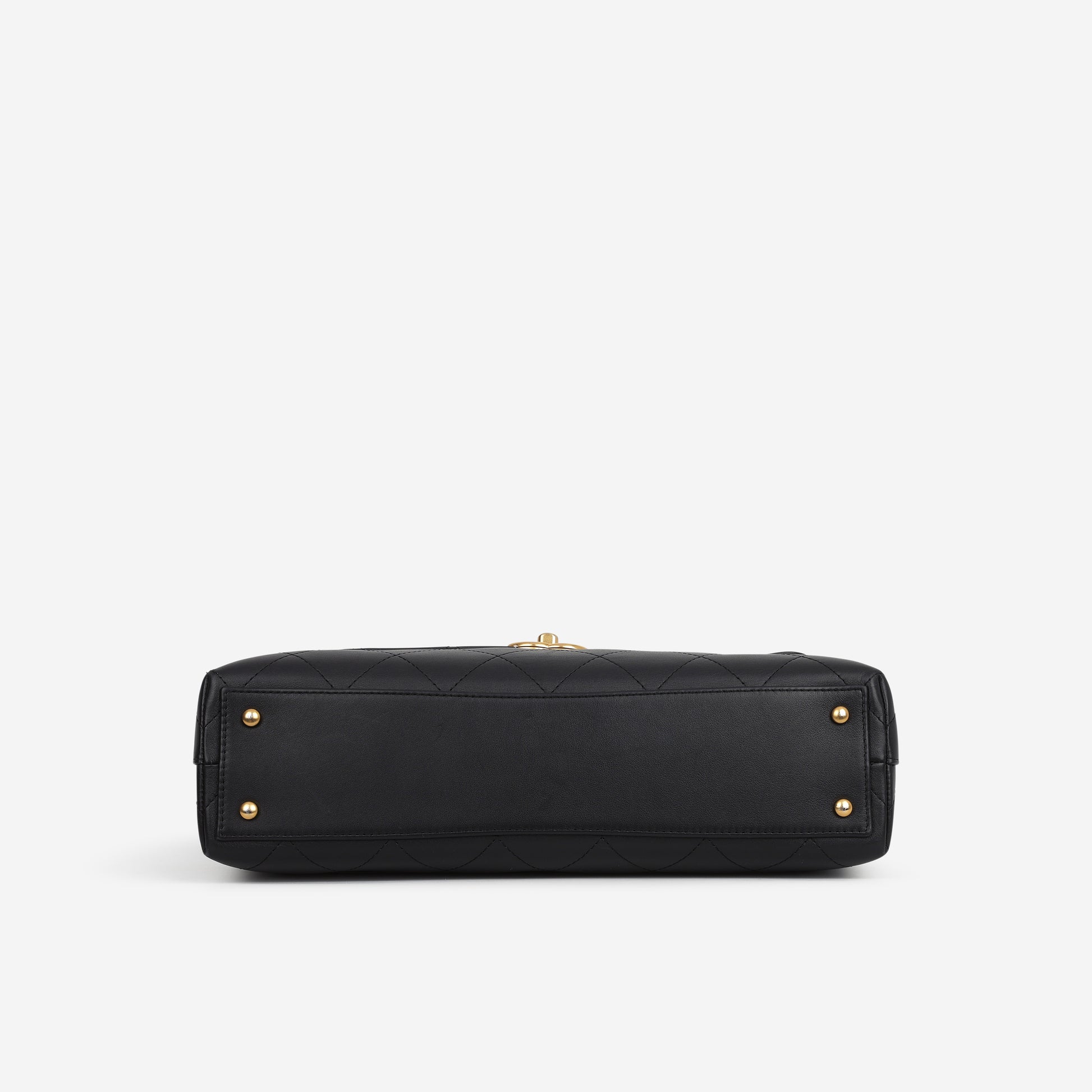 Chanel 25S Maxi CC Top Handle - Black Calfskin | Gold Hardware - Bagista