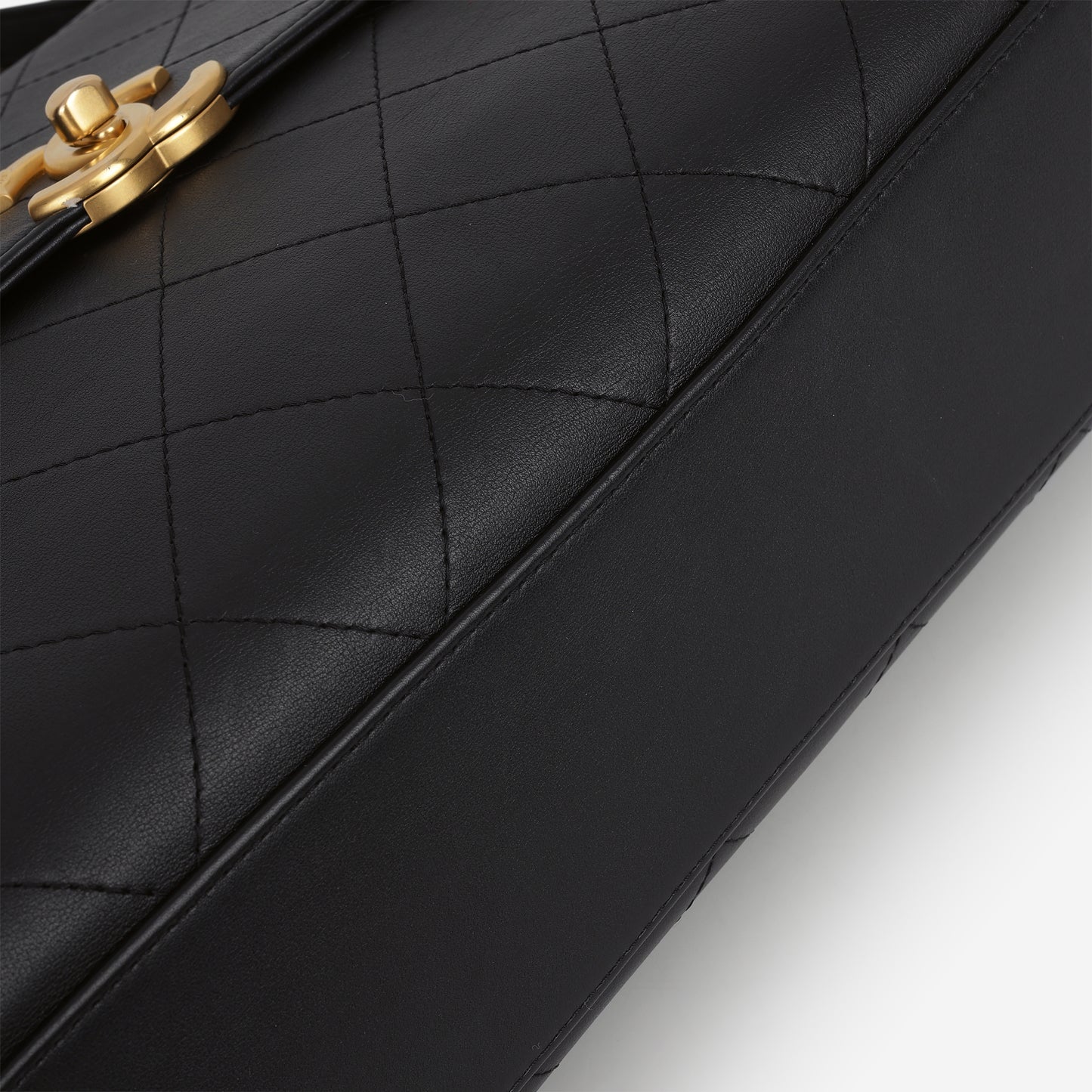 Chanel 25S Maxi CC Top Handle - Black Calfskin | Gold Hardware - Bagista