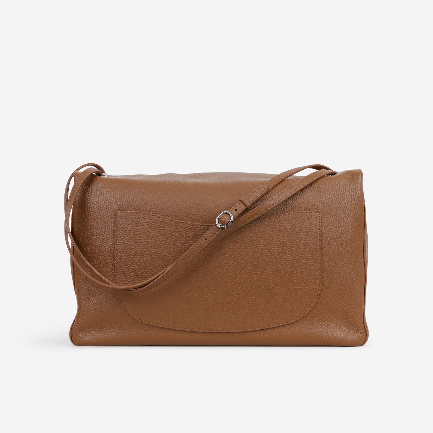 Chanel Maxi Flap 38 Bag - Camel Grained Calfskin | Silver Hardware