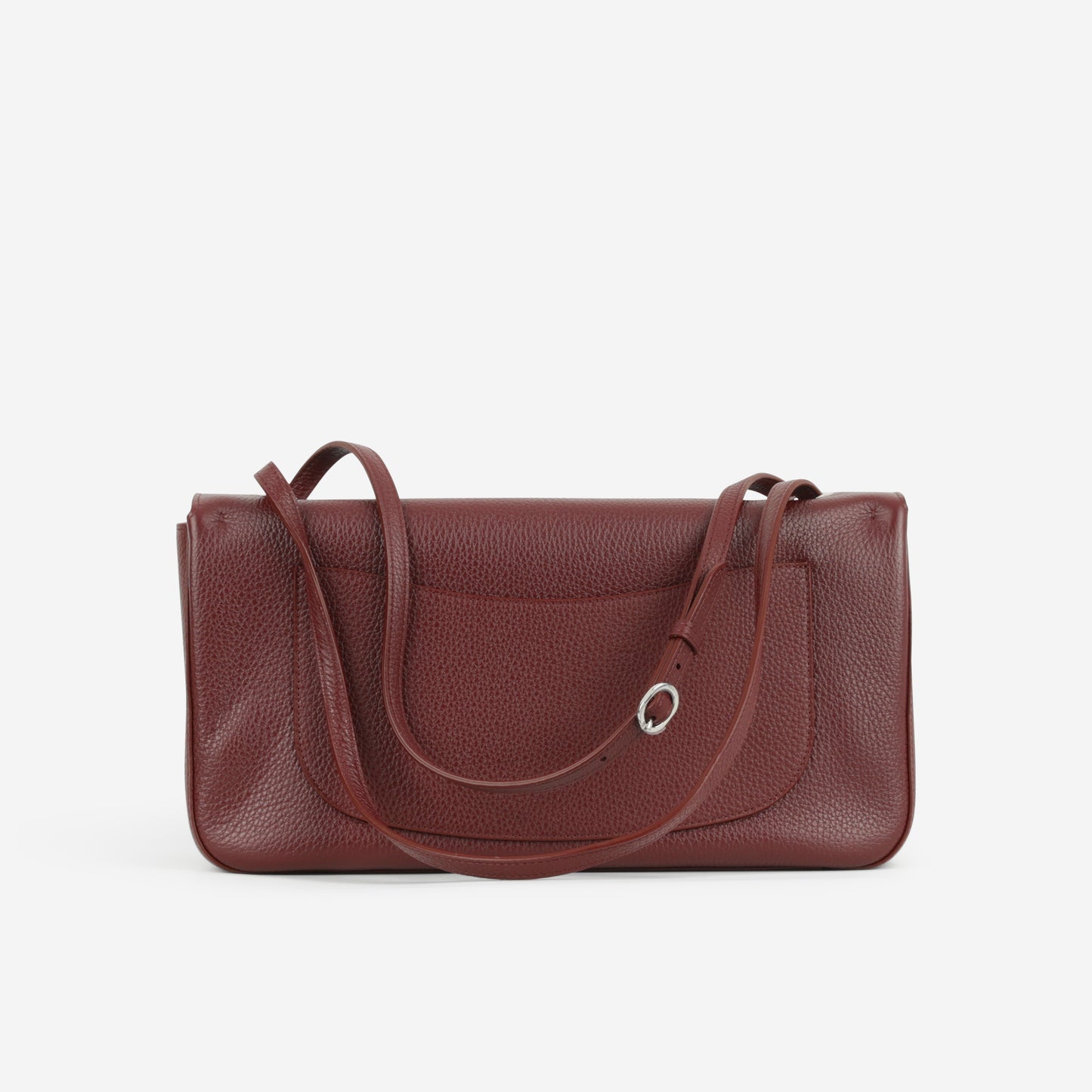 Chanel SS26 Maxi Flap Bag - Burgundy Grained Calfskin | Silver Hardware