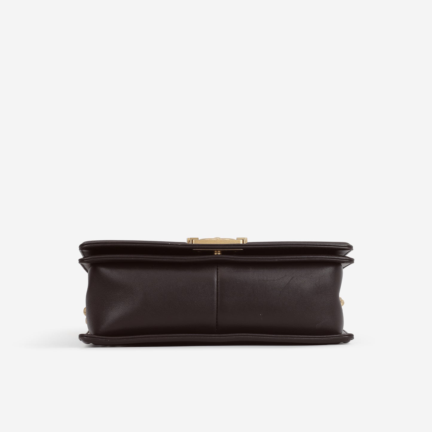 Chanel Old Medium Boy Bag - Brown Lambskin | Aged Gold Hardware