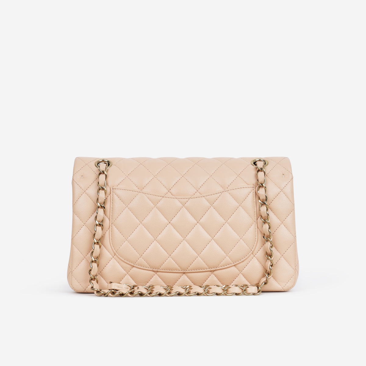 Chanel Medium Classic Flap - Beige Caviar | Champagne Gold Hardware