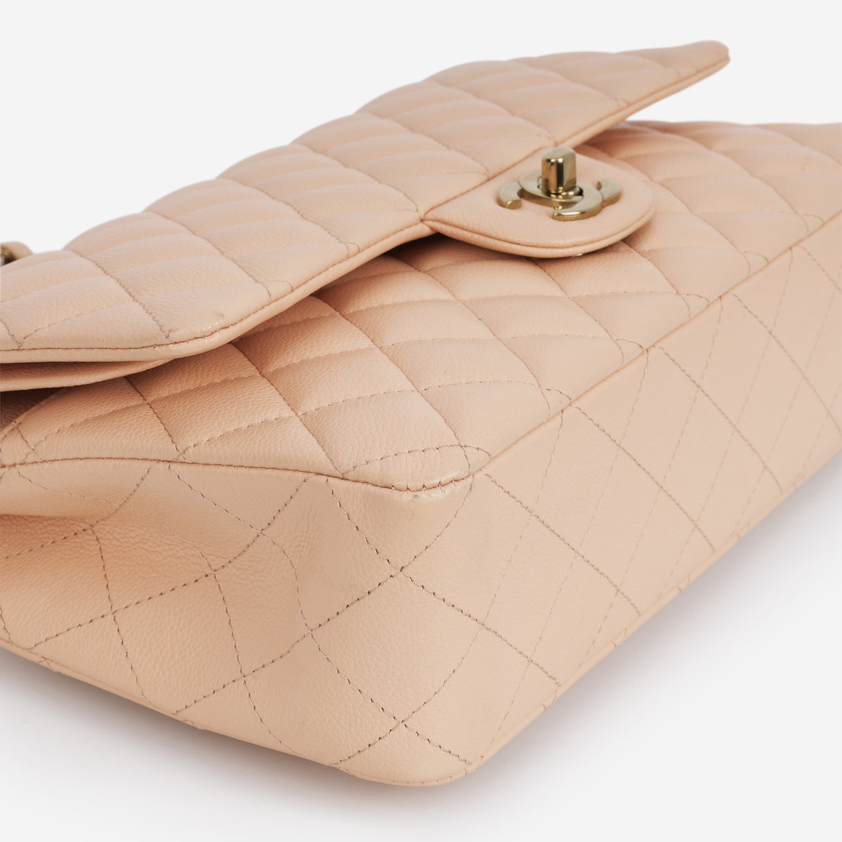 Chanel Medium Classic Flap - Beige Caviar | Champagne Gold Hardware