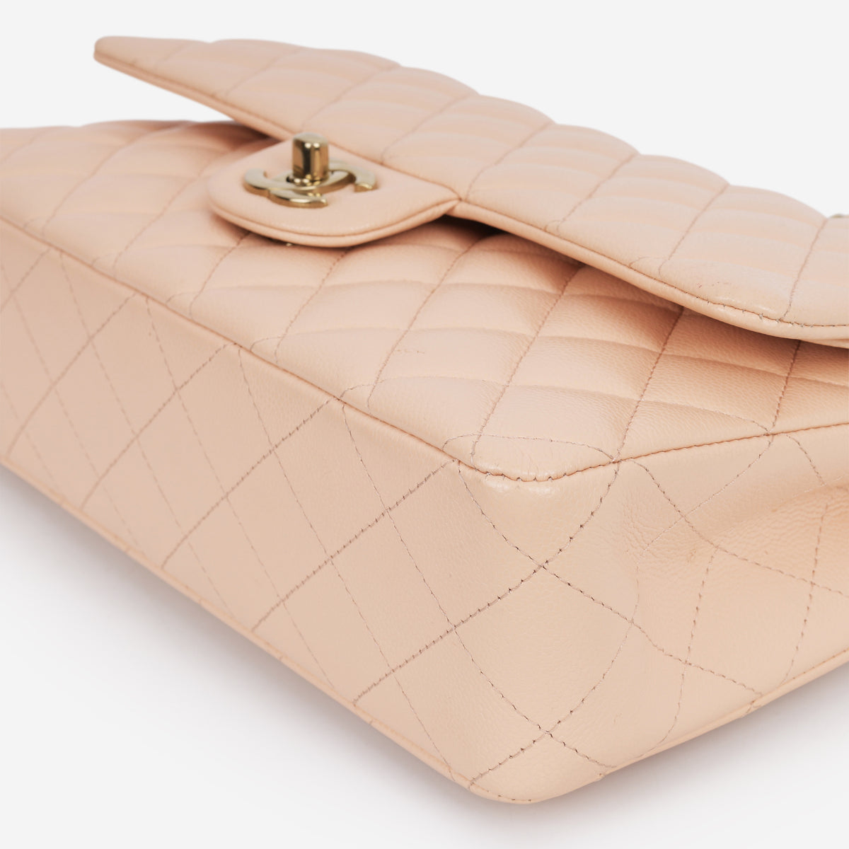 Chanel Medium Classic Flap - Beige Caviar | Champagne Gold Hardware