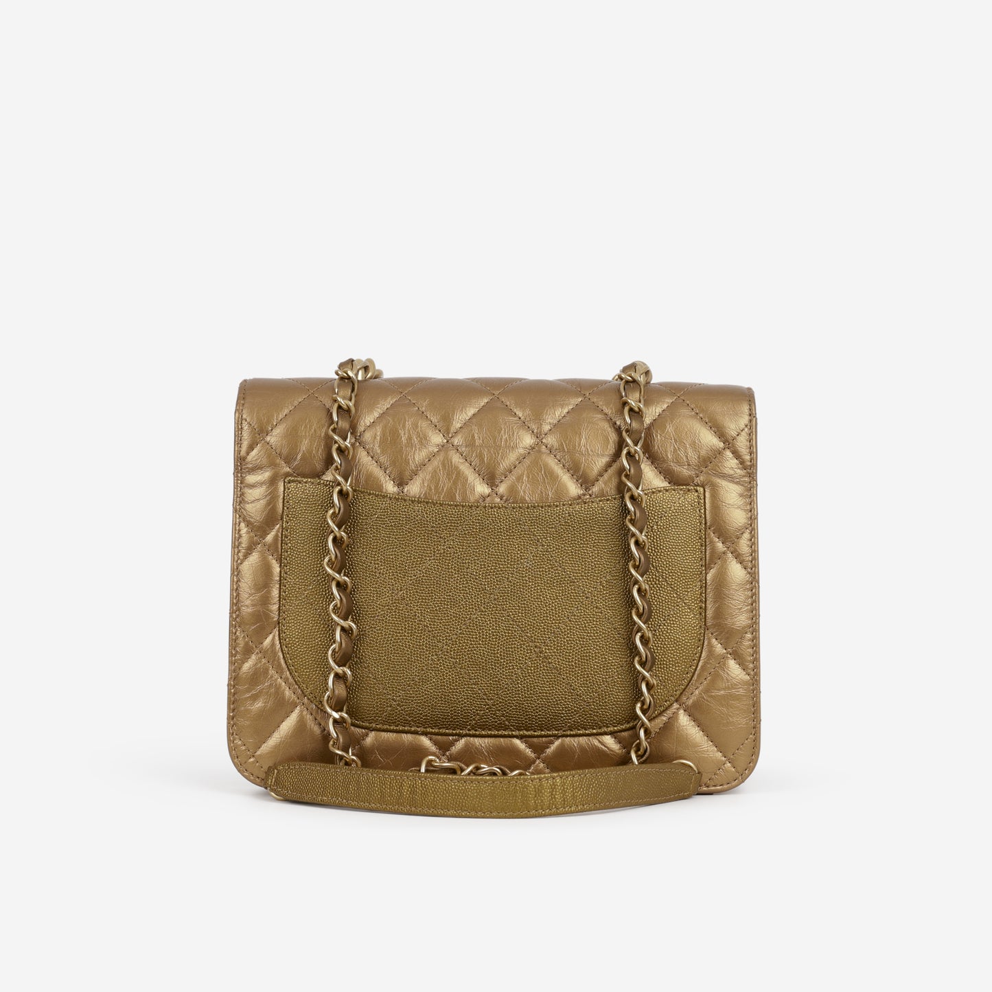 Chanel Chain Handle Flap Bag - Bronze Caviar / Calfskin | Gold Hardware - Bagista