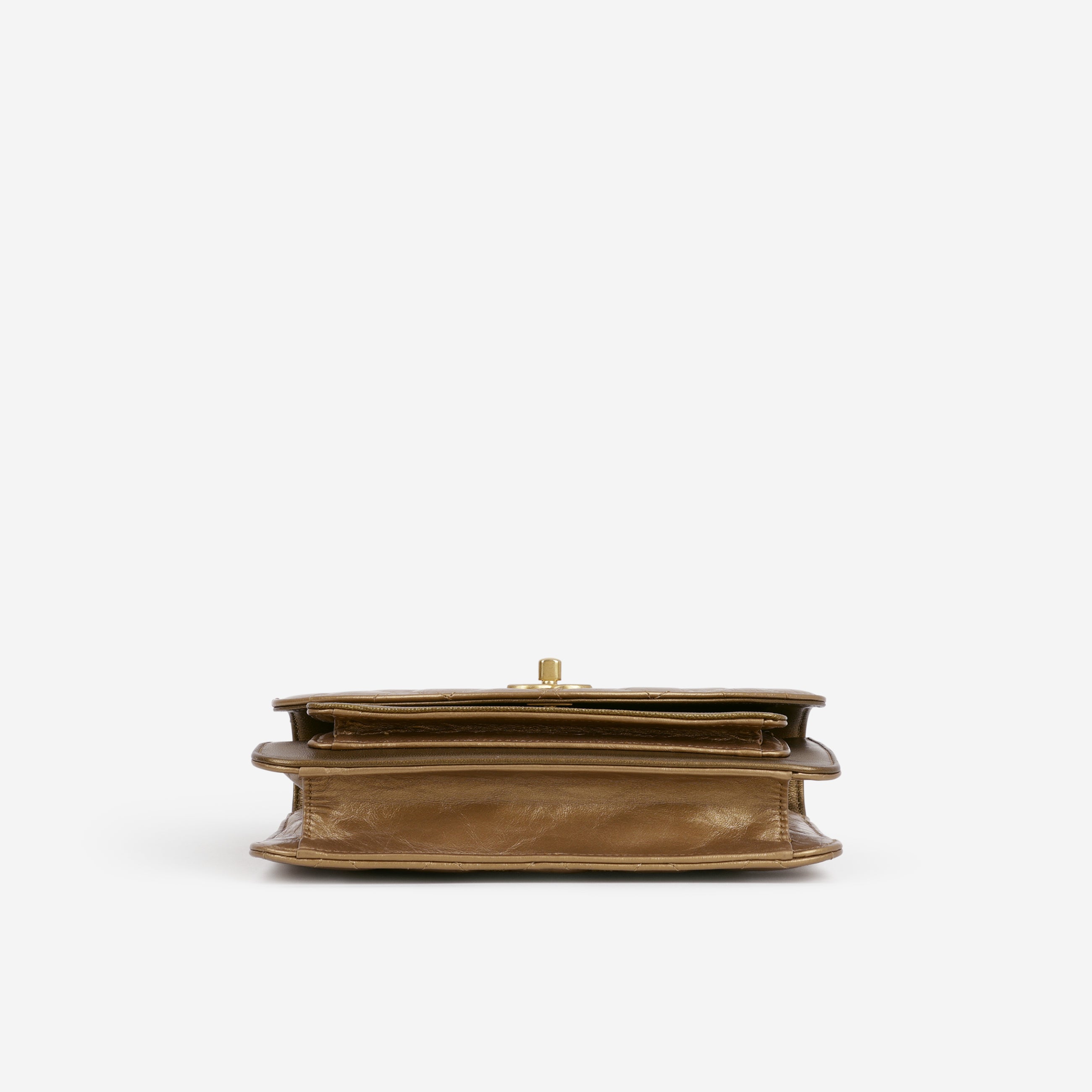 Chanel Chain Handle Flap Bag - Bronze Caviar / Calfskin | Gold