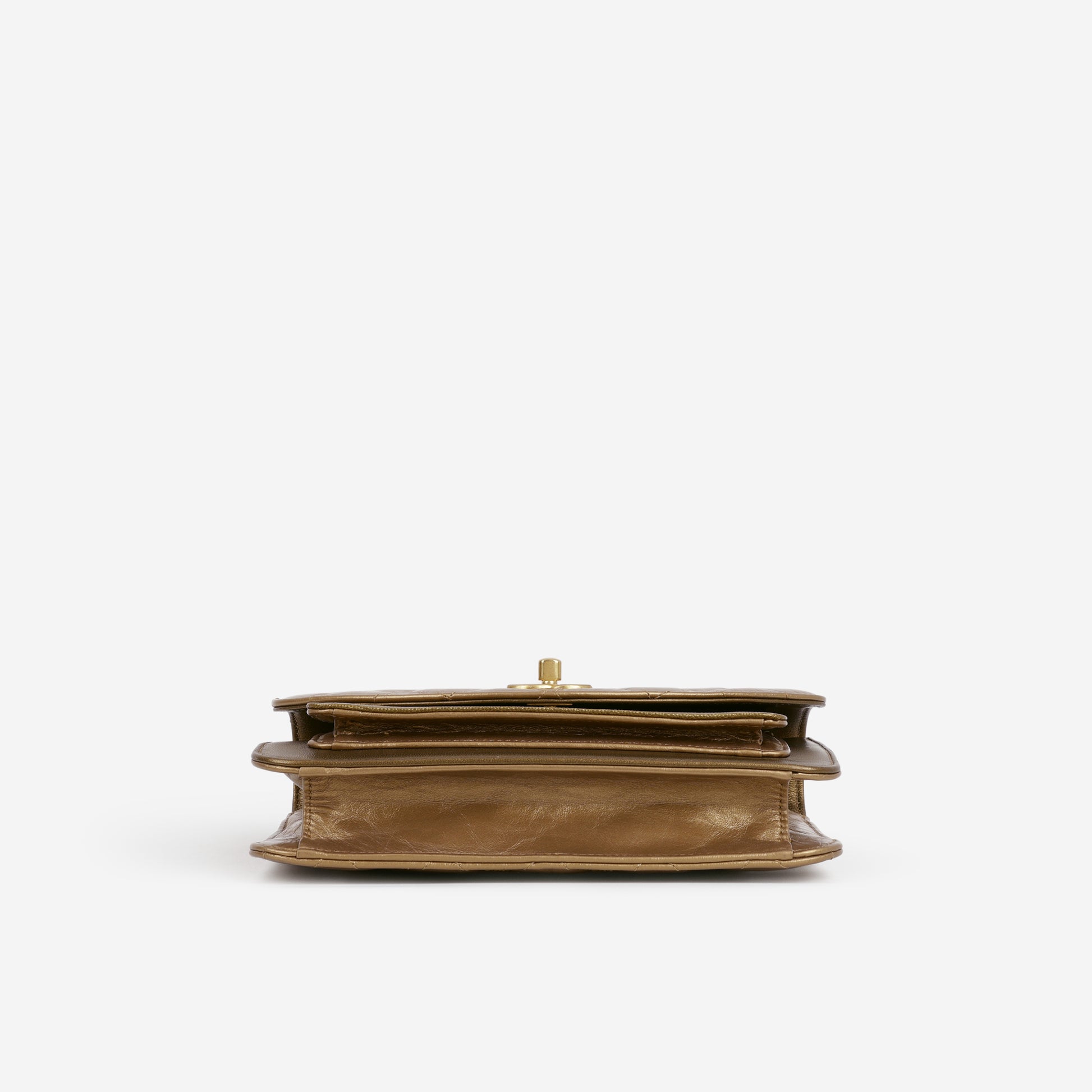 Chanel Chain Handle Flap Bag - Bronze Caviar / Calfskin | Gold Hardware - Bagista