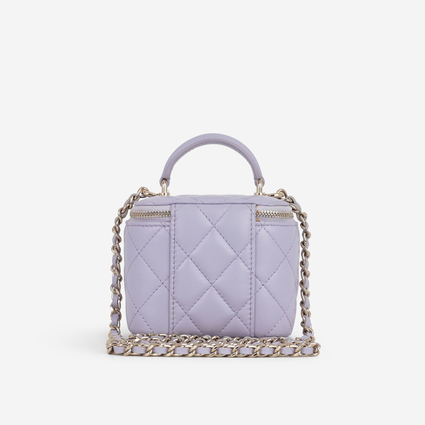 Chanel Mini Top Handle Vanity - Lilac Lambskin | Champagne Gold Hardware