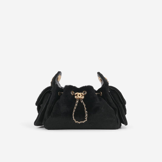 Chanel Metiers D'Art Mini 25 Hobo - Black Pony Hair | Polished Gold Hardware
