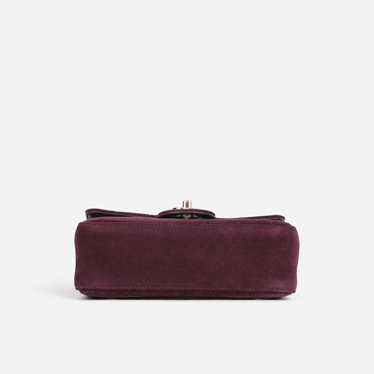 Chanel Mini "Souplissimo" Flap - Burgundy Suede Goatskin | Gold Hardware