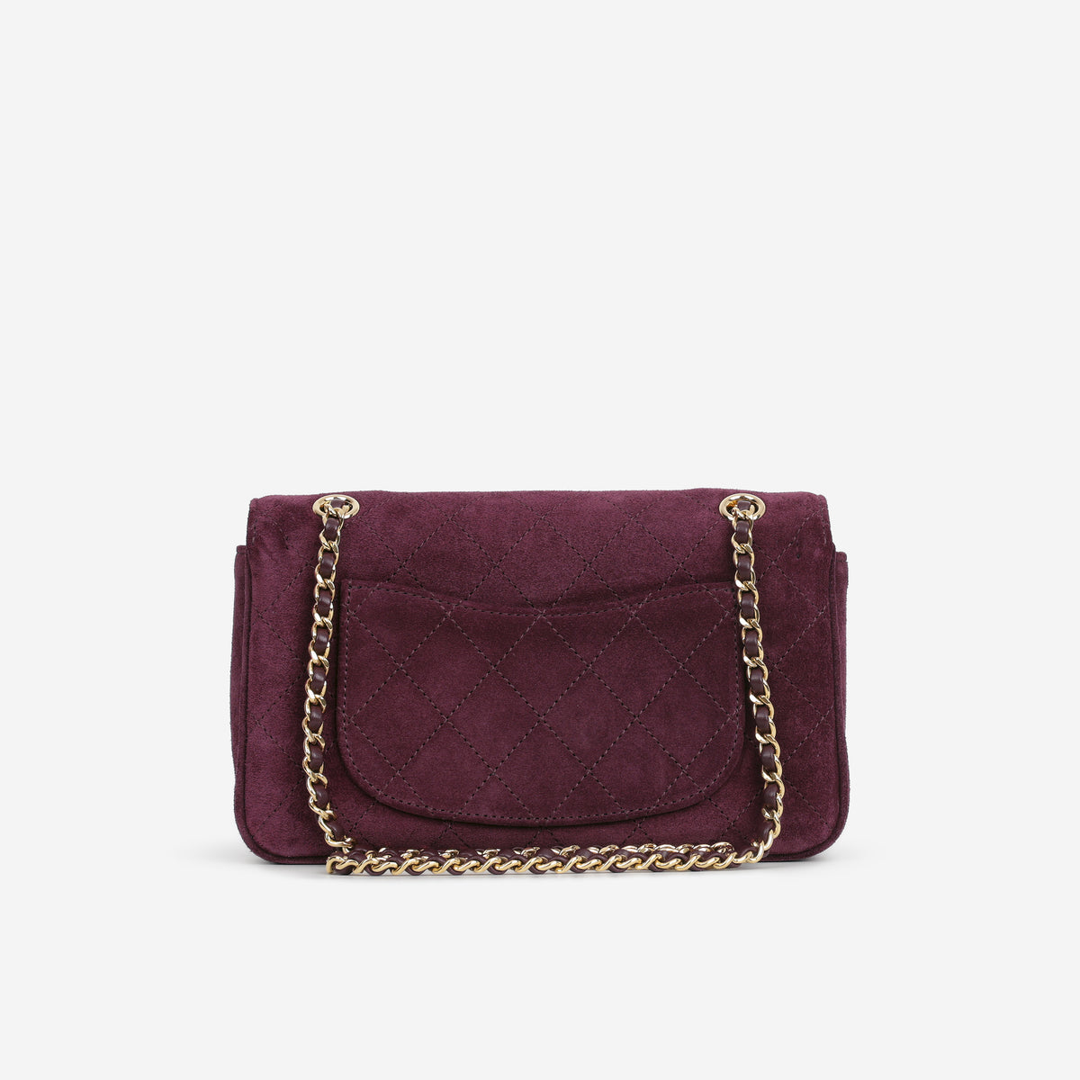 Chanel Mini "Souplissimo" Flap - Burgundy Suede Goatskin | Gold Hardware