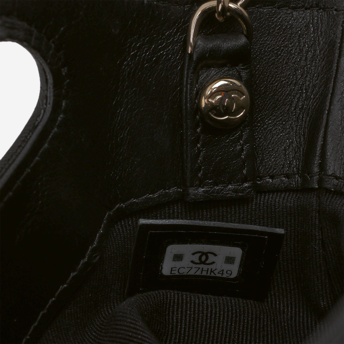 Chanel Nano 31 Clutch on Chain - Black Crumpled Calfskin | Champagne Gold Hardware
