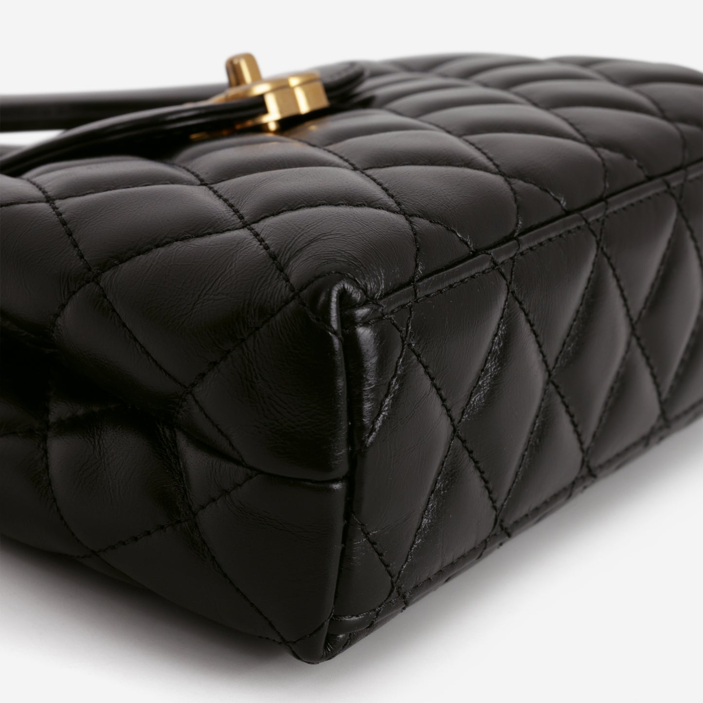 Chanel Small Kelly Re-Edition - Black Lambskin | Aged Gold Hardware