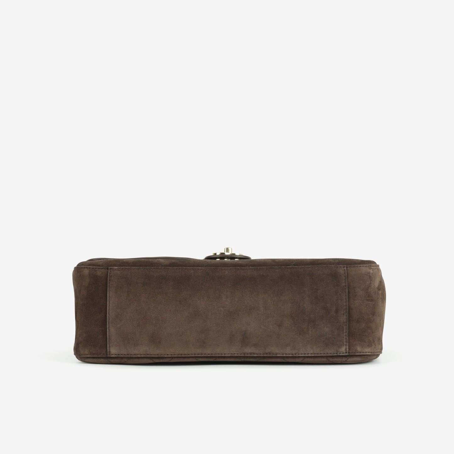 Chanel Métiers D'art Maxi Flap Bag - Dark Brown Suede | Gold Hardware
