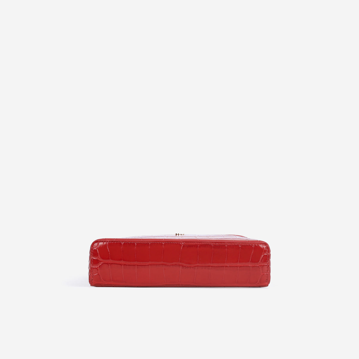 Chanel Top Handle Vanity With Chain - Red Croc Embossed Shiny Calfskin | Gold Hardware
