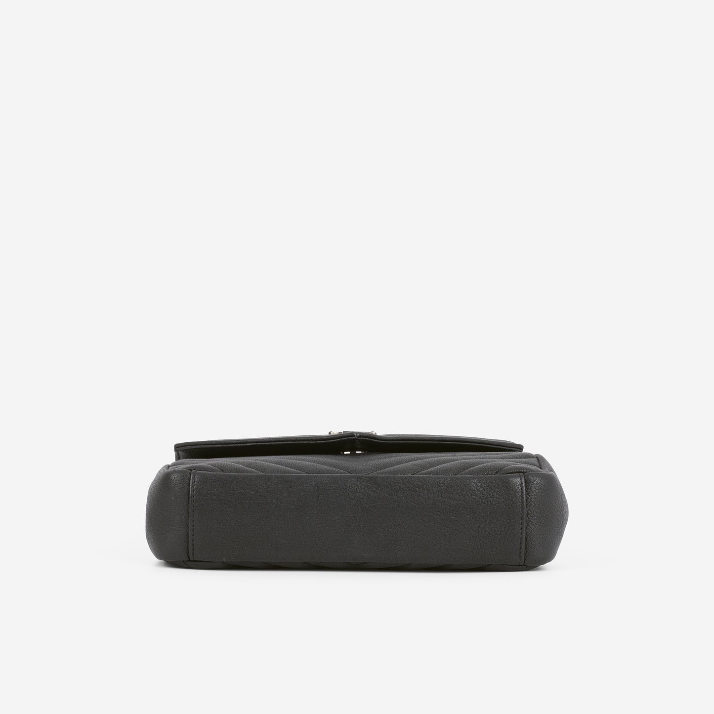 Saint Laurent Medium College - Black Grained Calfskin | Silver Hardware
