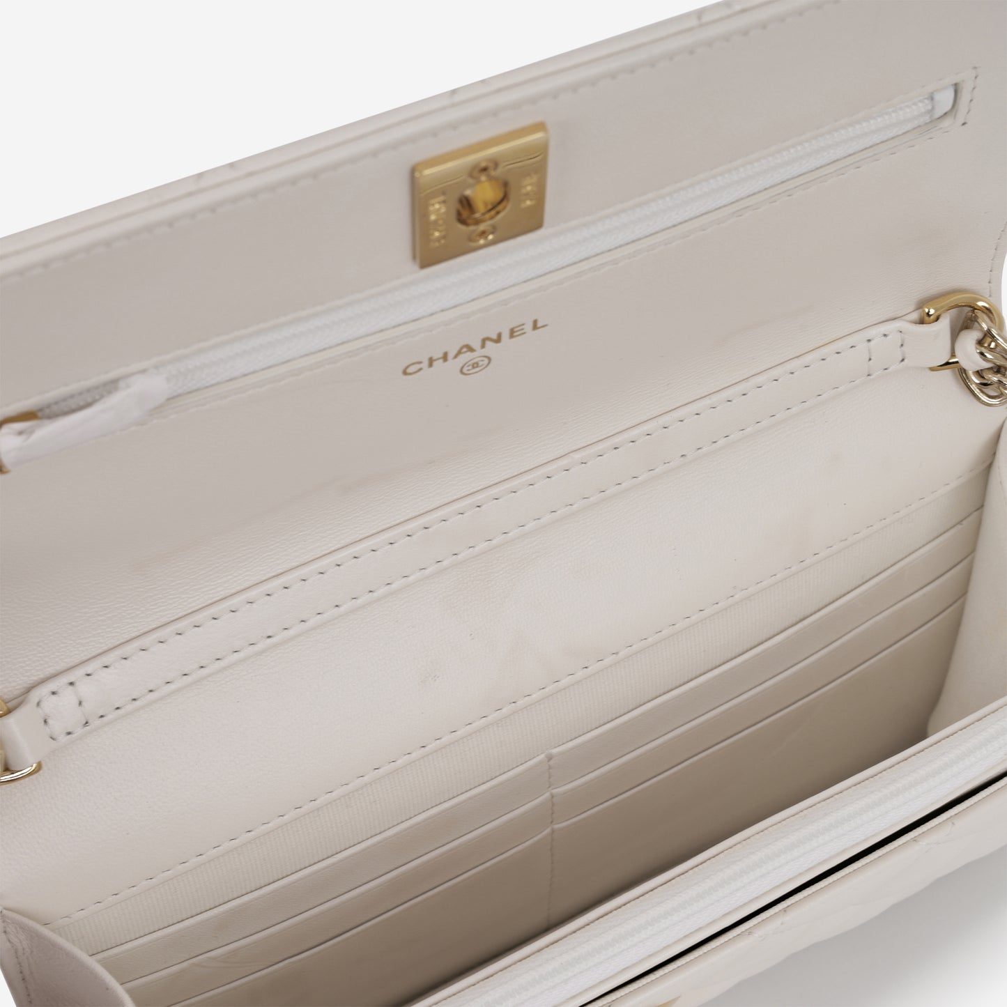 Chanel Seasonal WOC - White Lambskin | Gold Hardware