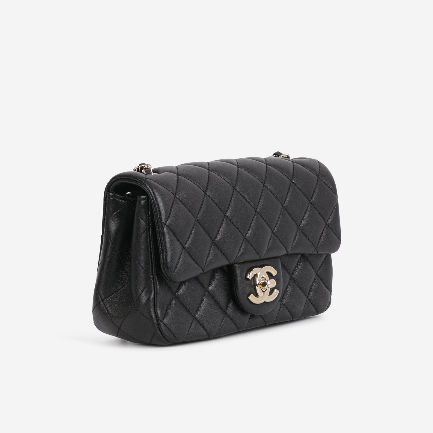 Chanel Mini Rectangular CC Crush - Black Lambskin | Champagne Gold Hardware