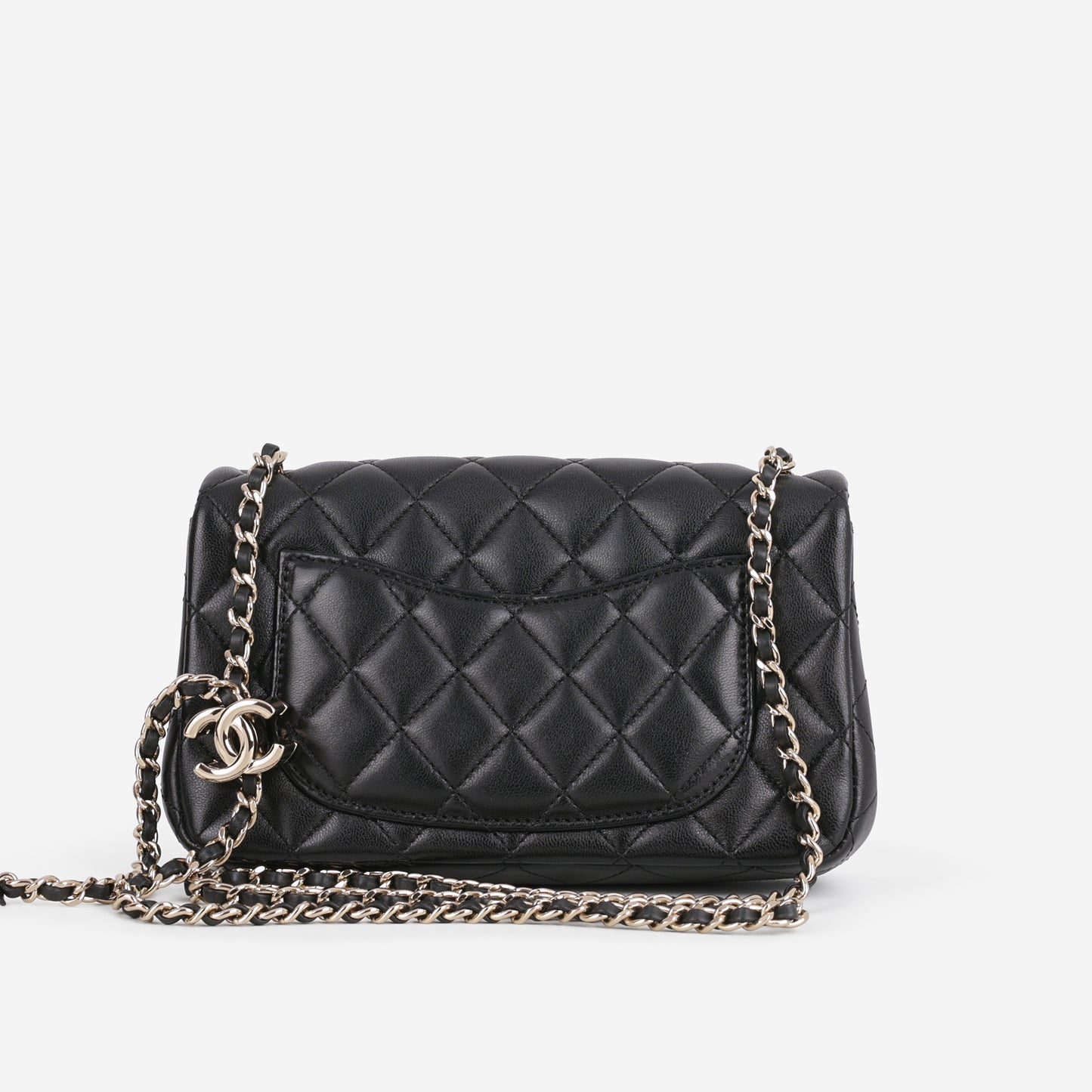 Chanel Mini Rectangular CC Crush - Black Lambskin | Champagne Gold Hardware