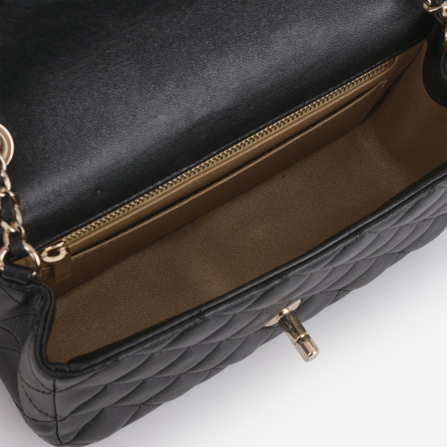 Chanel Mini Rectangular CC Crush - Black Lambskin | Champagne Gold Hardware