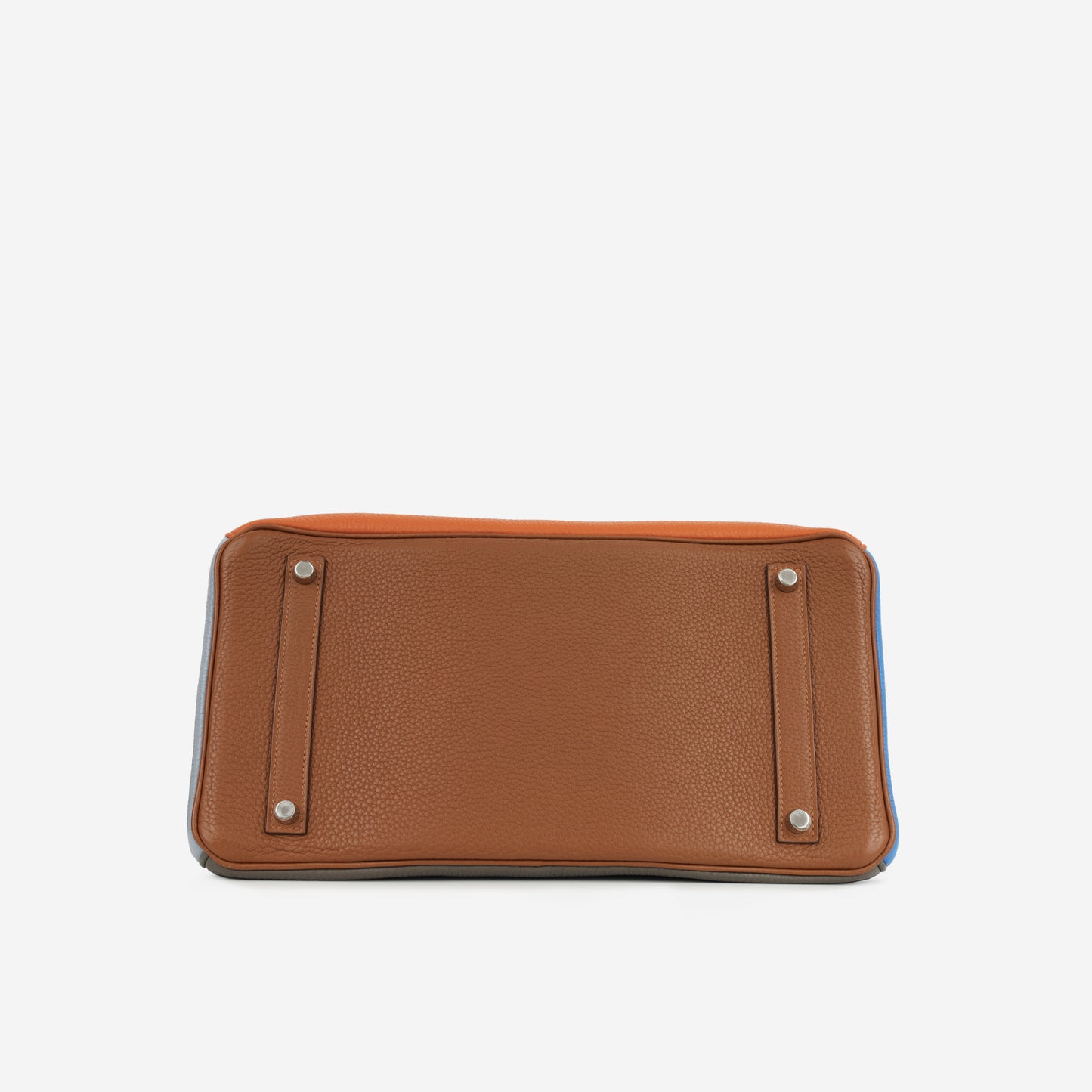 Hermès Birkin 35 Arlequin - Orange / Sanguine / Bleu Lin / Bleu Hydra / Etain / Gold Clemence | Palladium Hardware