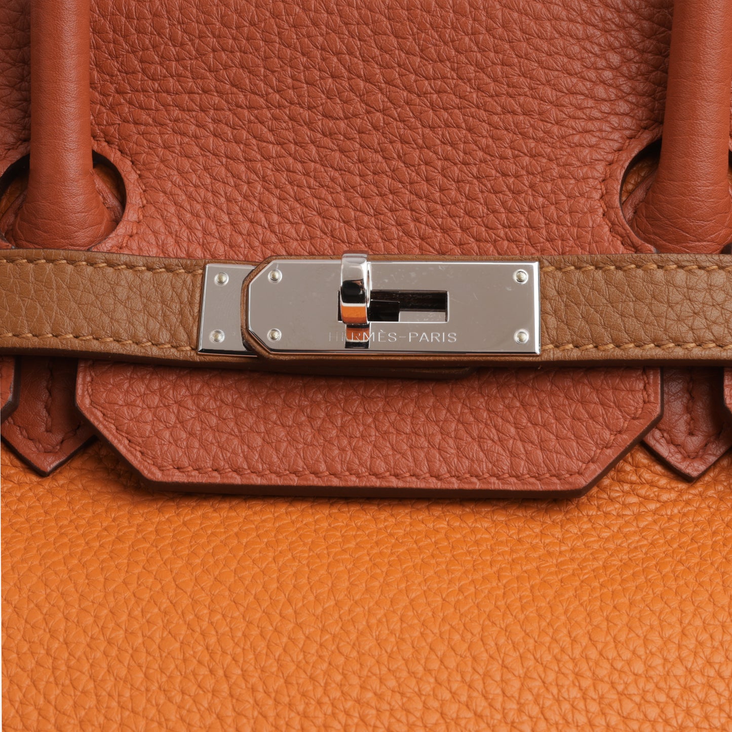 Hermès Birkin 35 Arlequin - Orange / Sanguine / Bleu Lin / Bleu Hydra / Etain / Gold Clemence | Palladium Hardware