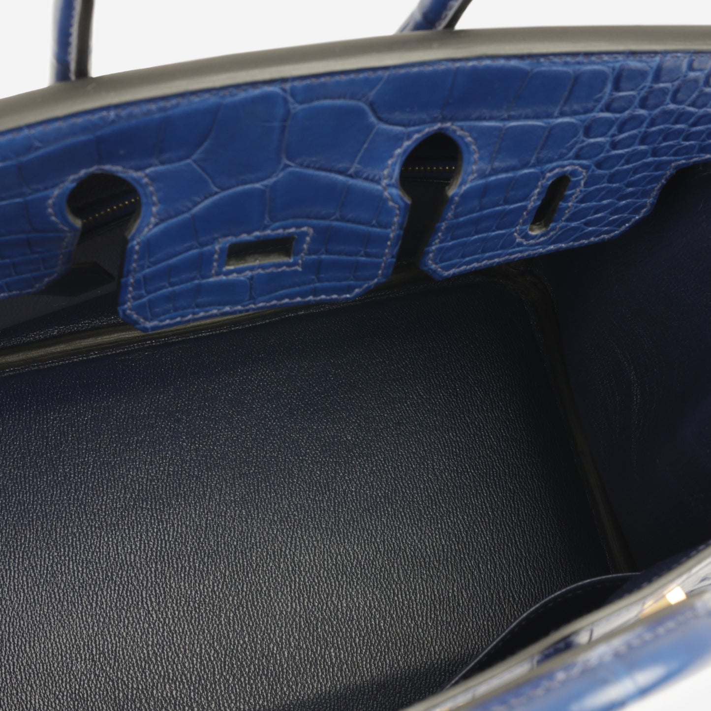 Hermès Birkin 25 - Bleu Saphir Matte Alligator | Brushed Gold Hardware