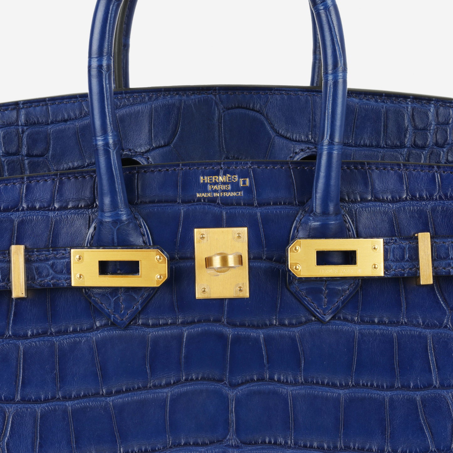 Hermès Birkin 25 - Bleu Saphir Matte Alligator | Brushed Gold Hardware