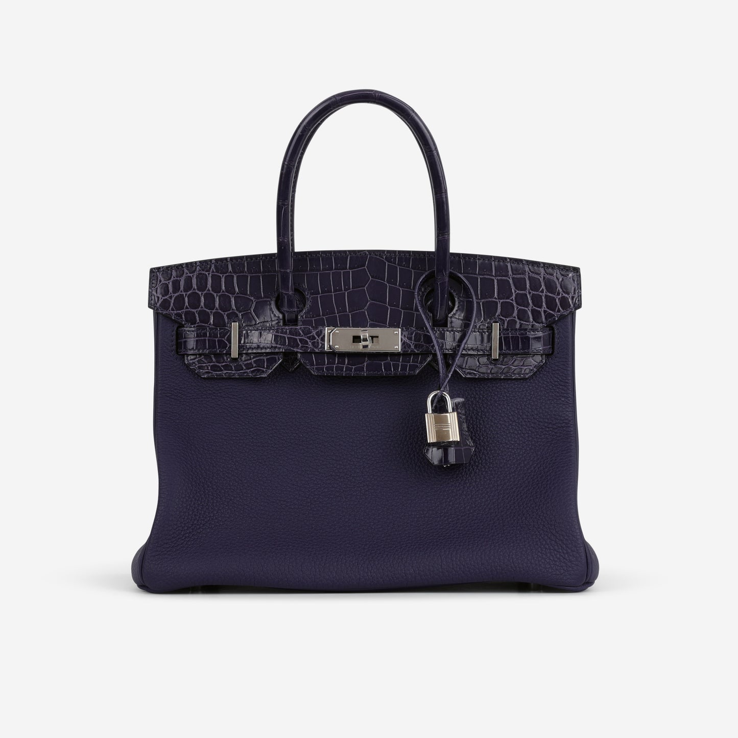 Hermès Birkin 30 Touch - Bleu Encre Togo / Crocodile Niloticus | Palladium Hardware