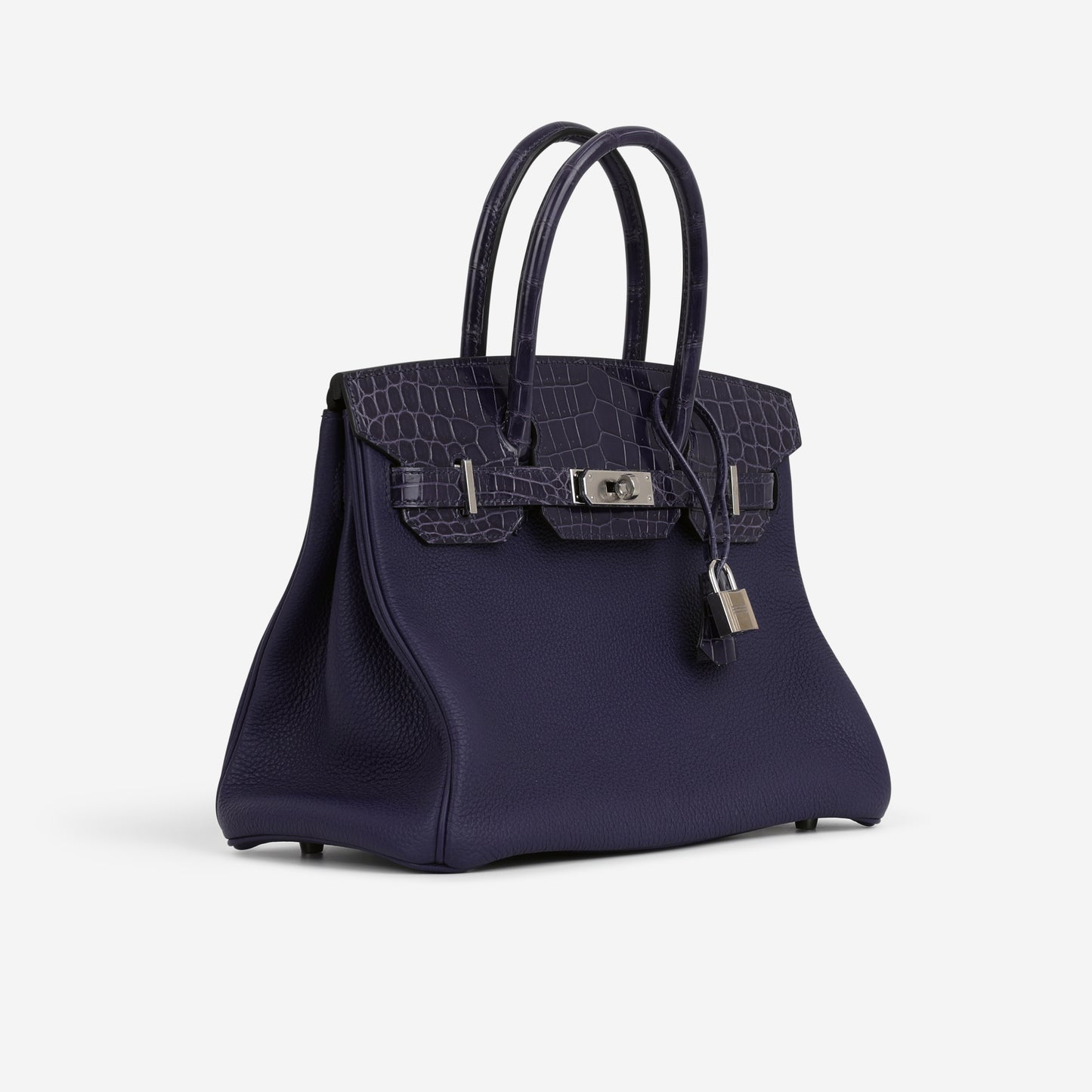 Hermès Birkin 30 Touch - Bleu Encre Togo / Crocodile Niloticus | Palladium Hardware