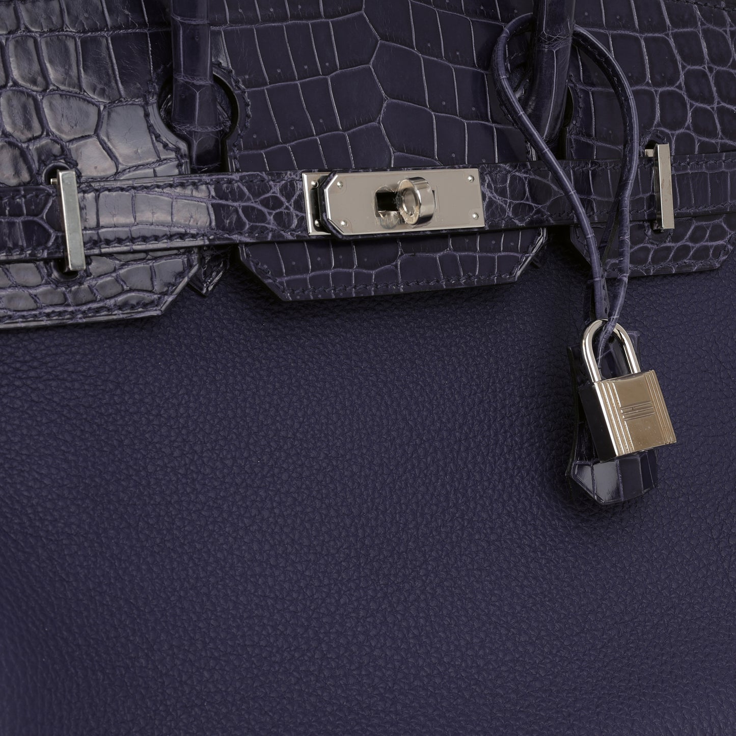 Hermès Birkin 30 Touch - Bleu Encre Togo / Crocodile Niloticus | Palladium Hardware