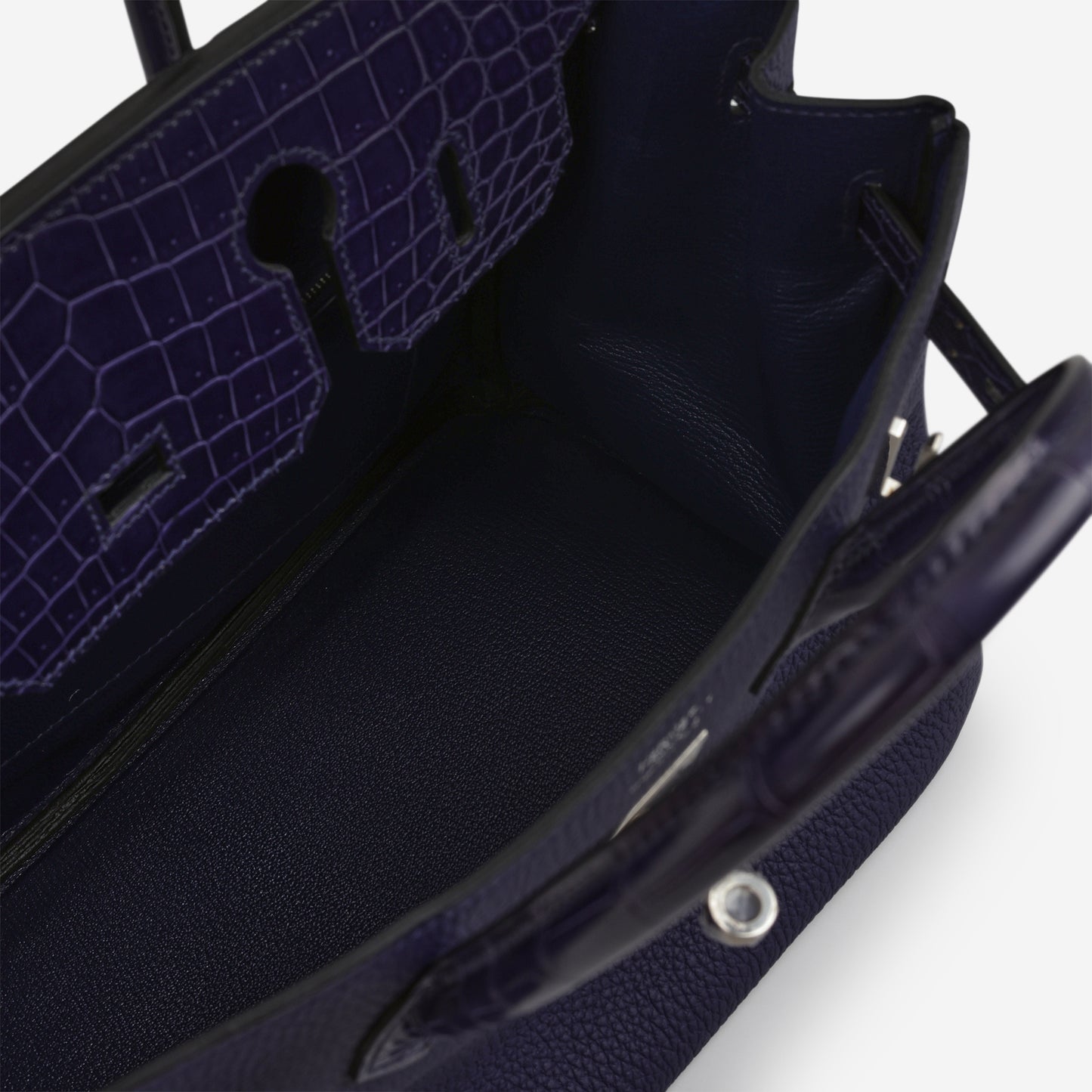 Hermès Birkin 30 Touch - Bleu Encre Togo / Crocodile Niloticus | Palladium Hardware