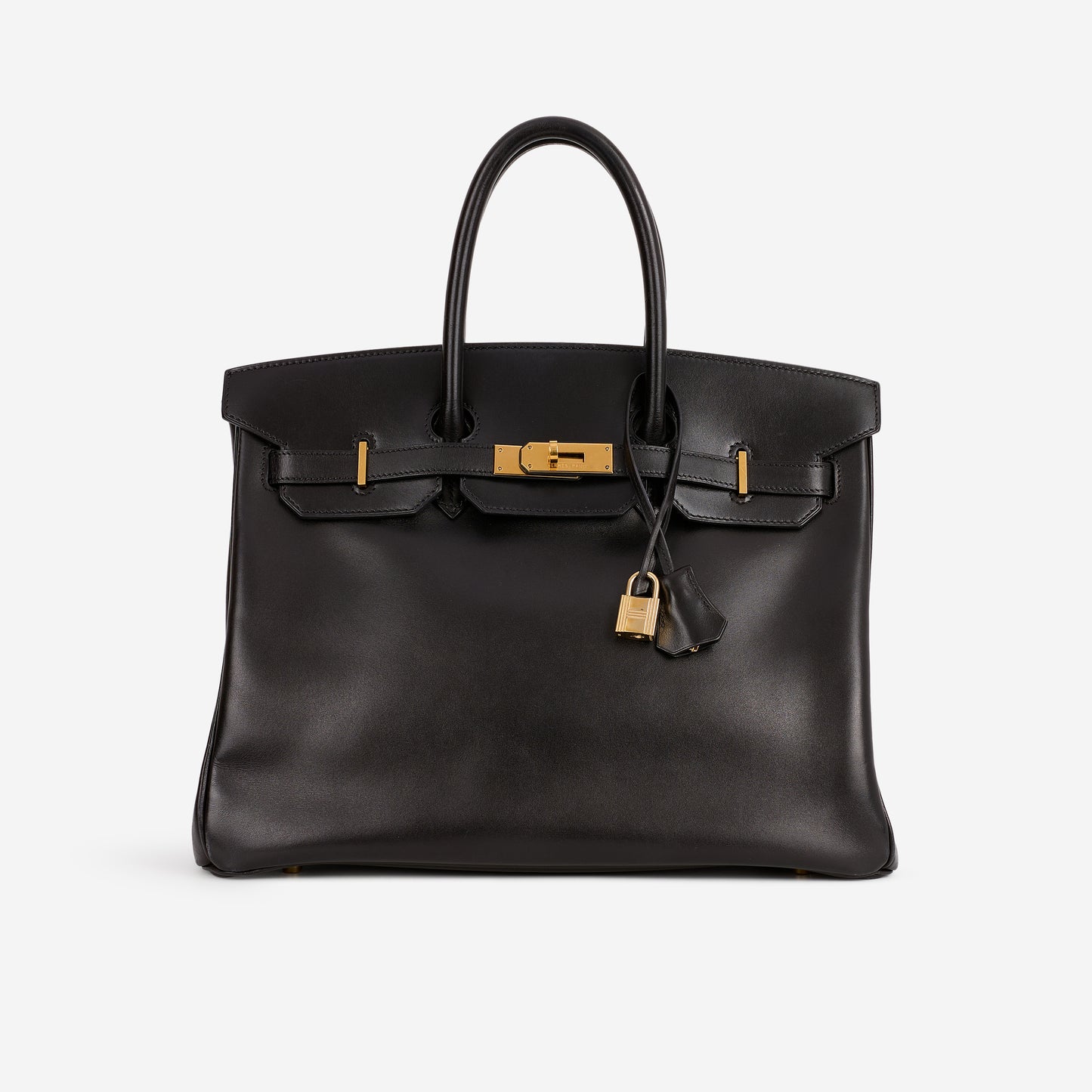 Hermès Vintage Birkin 35 - Noir Box Retourne | Gold Hardware