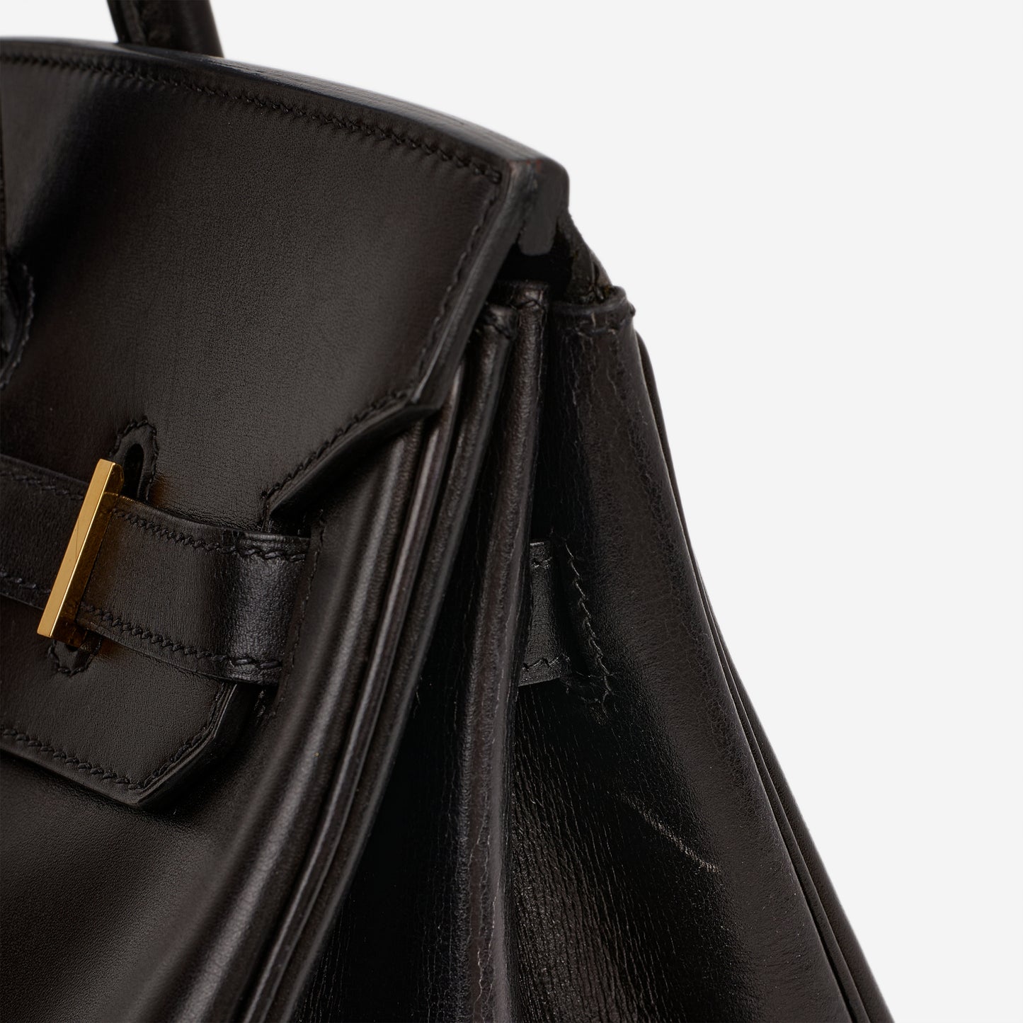 Hermès Vintage Birkin 35 - Noir Box Retourne | Gold Hardware