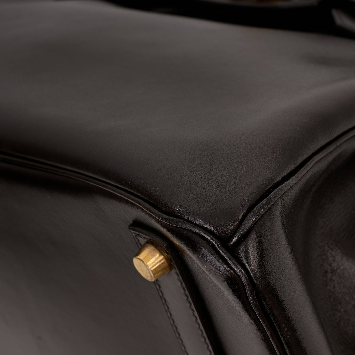 Hermès Vintage Birkin 35 - Noir Box Retourne | Gold Hardware
