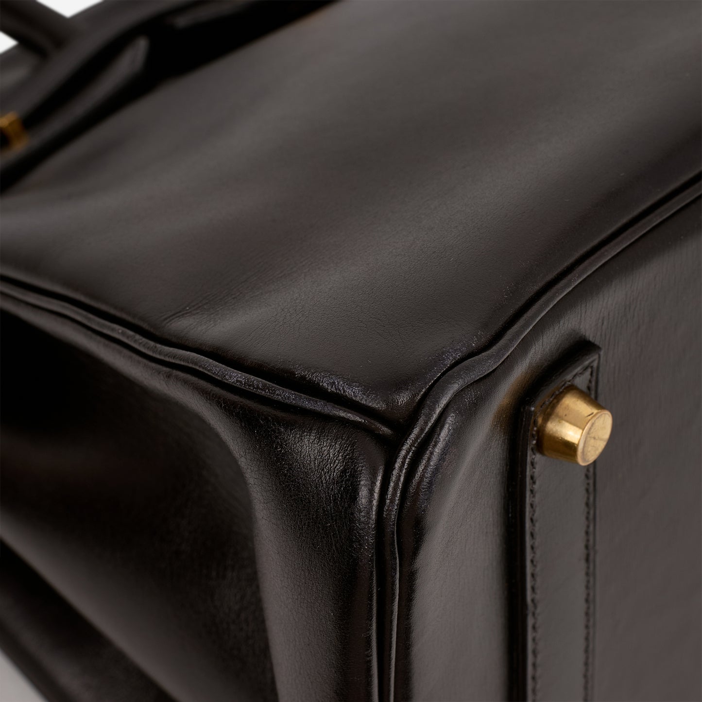 Hermès Vintage Birkin 35 - Noir Box Retourne | Gold Hardware