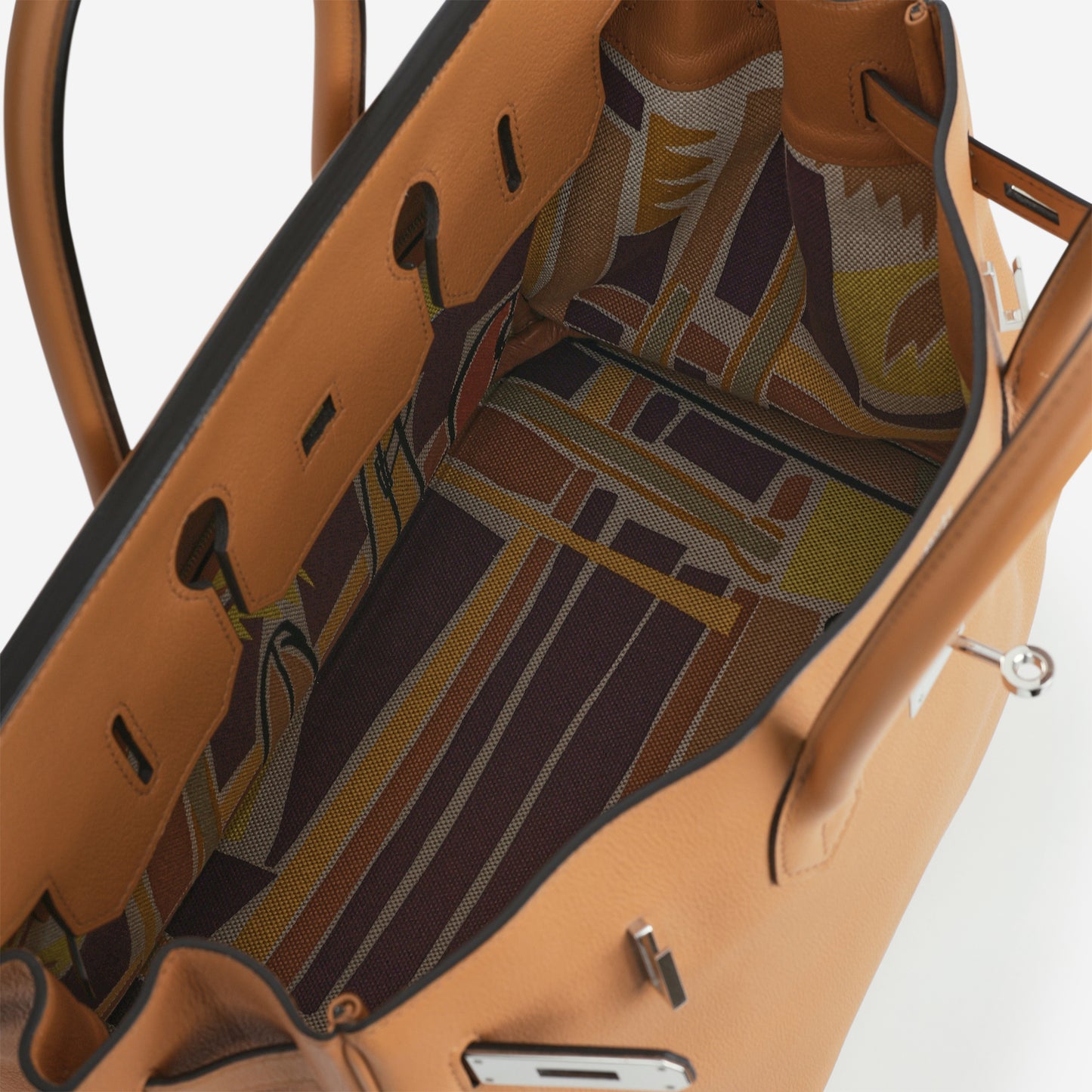 Birkin 35 "Sea, Surf And Fun" - Toffee Novillo / Multicolor Interior | Palladium Hardware - Bagista